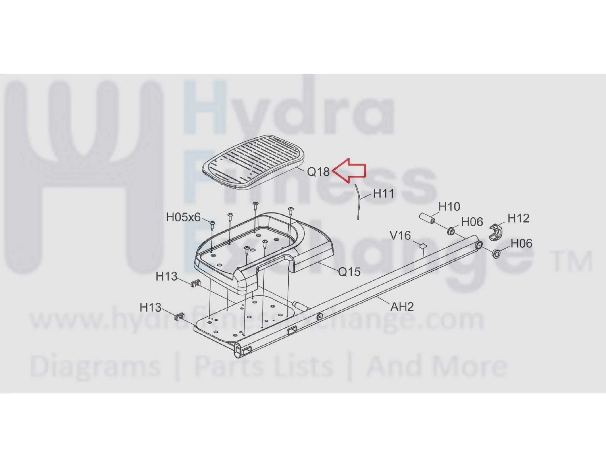 Horizon Fitness EX79-02 - EP566 Elliptical Plastic Right Foot Pedal Pad 1000229177 - Image 3