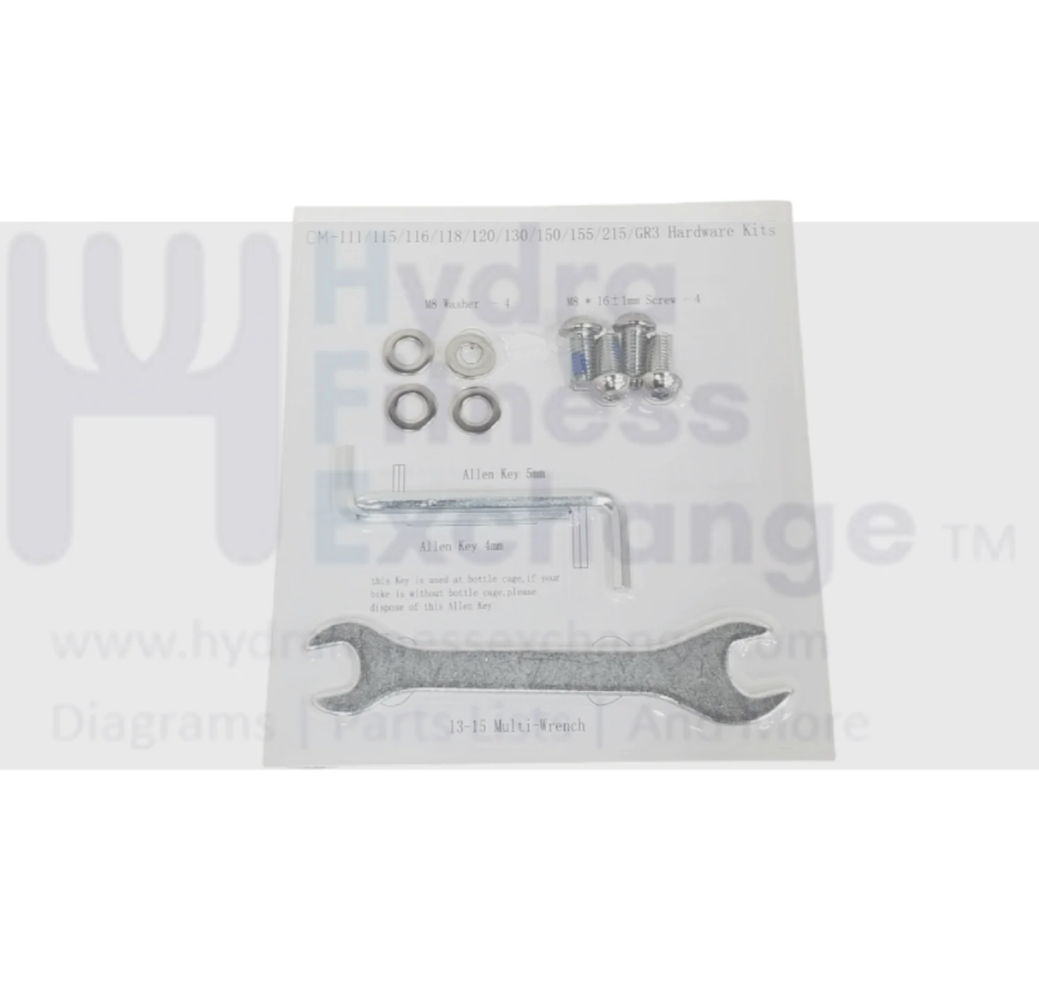 Horizon Fitness FC060 Stationary Bike Hardware Card Kit 1000430425