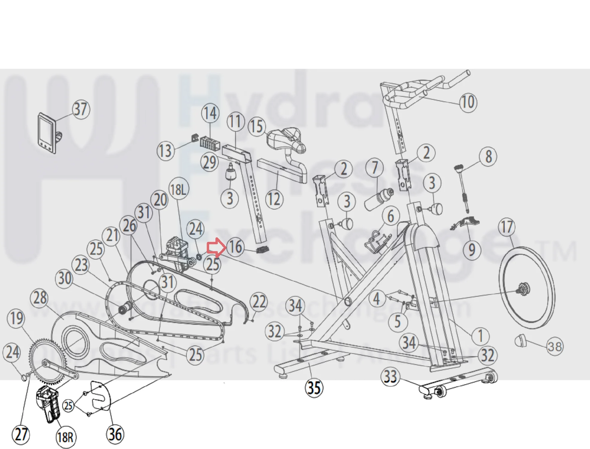 Horizon Fitness FC060 Stationary Bike Seat Post End Cap 1000204251 - Image 3