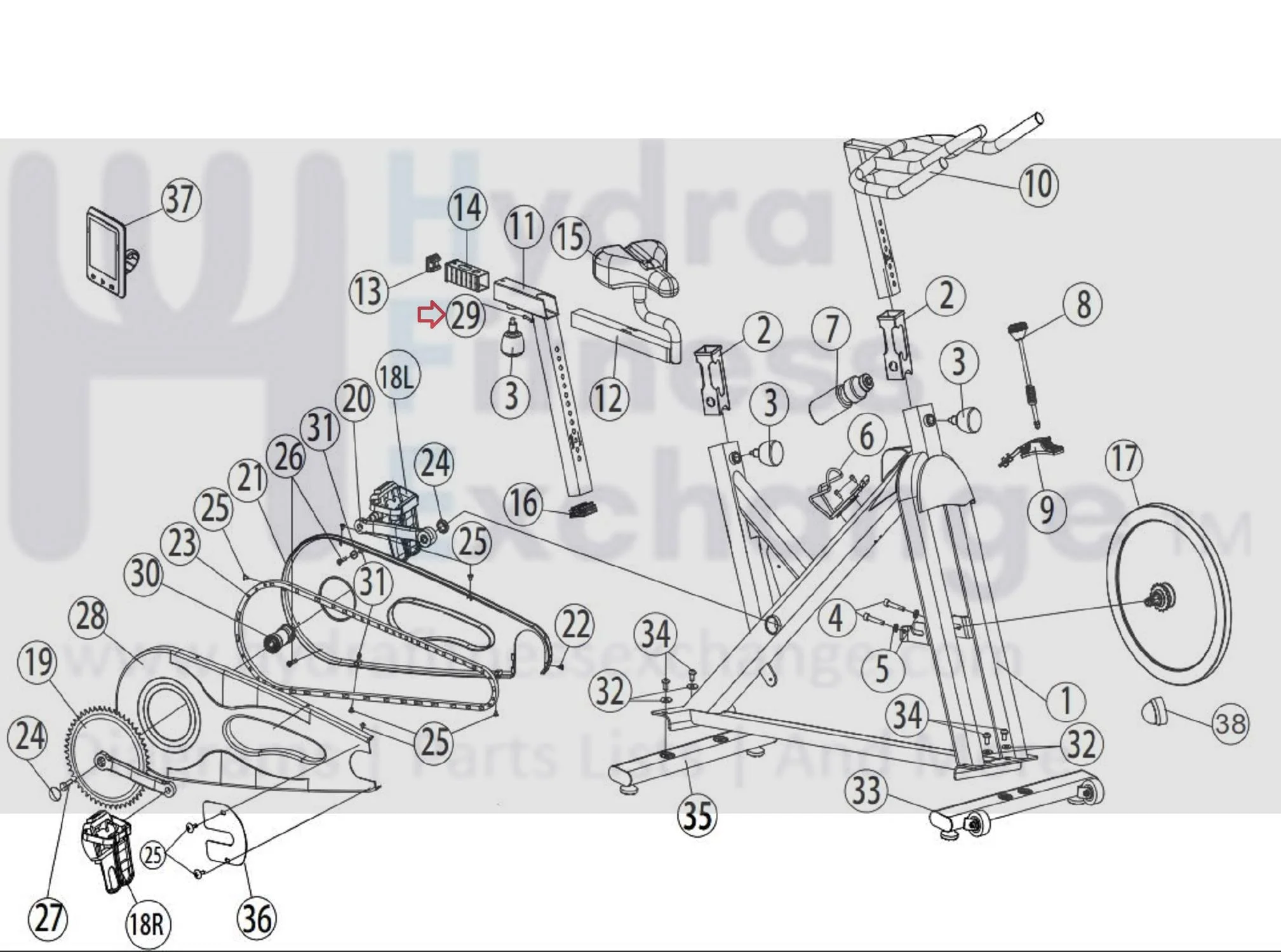 Horizon Fitness FC060 Stationary Bike Socket Head Cap Bolt 1000412751 - Image 2