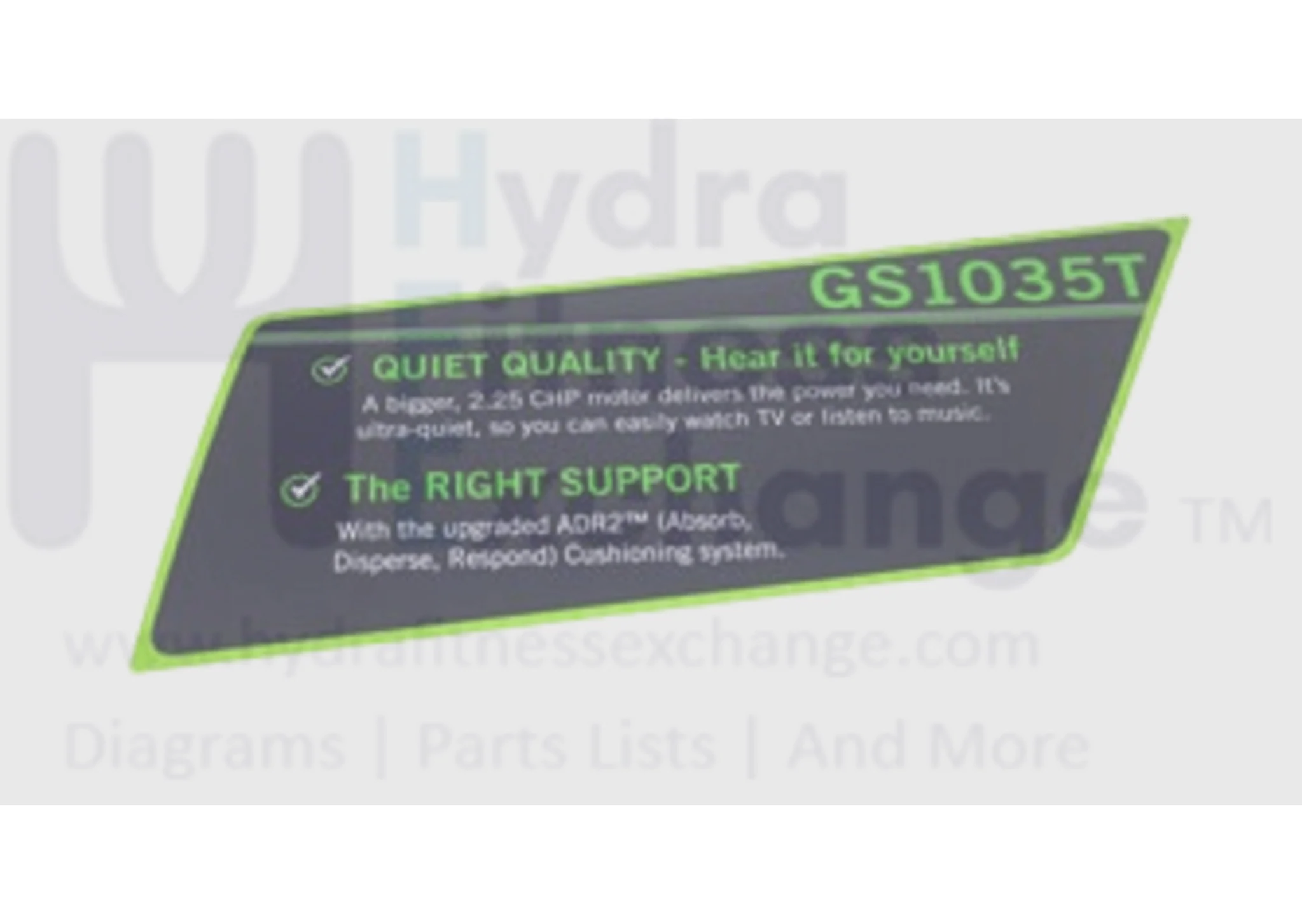 Horizon Fitness GS1035T Treadmill Left Sticker Speaker Cover 077458
