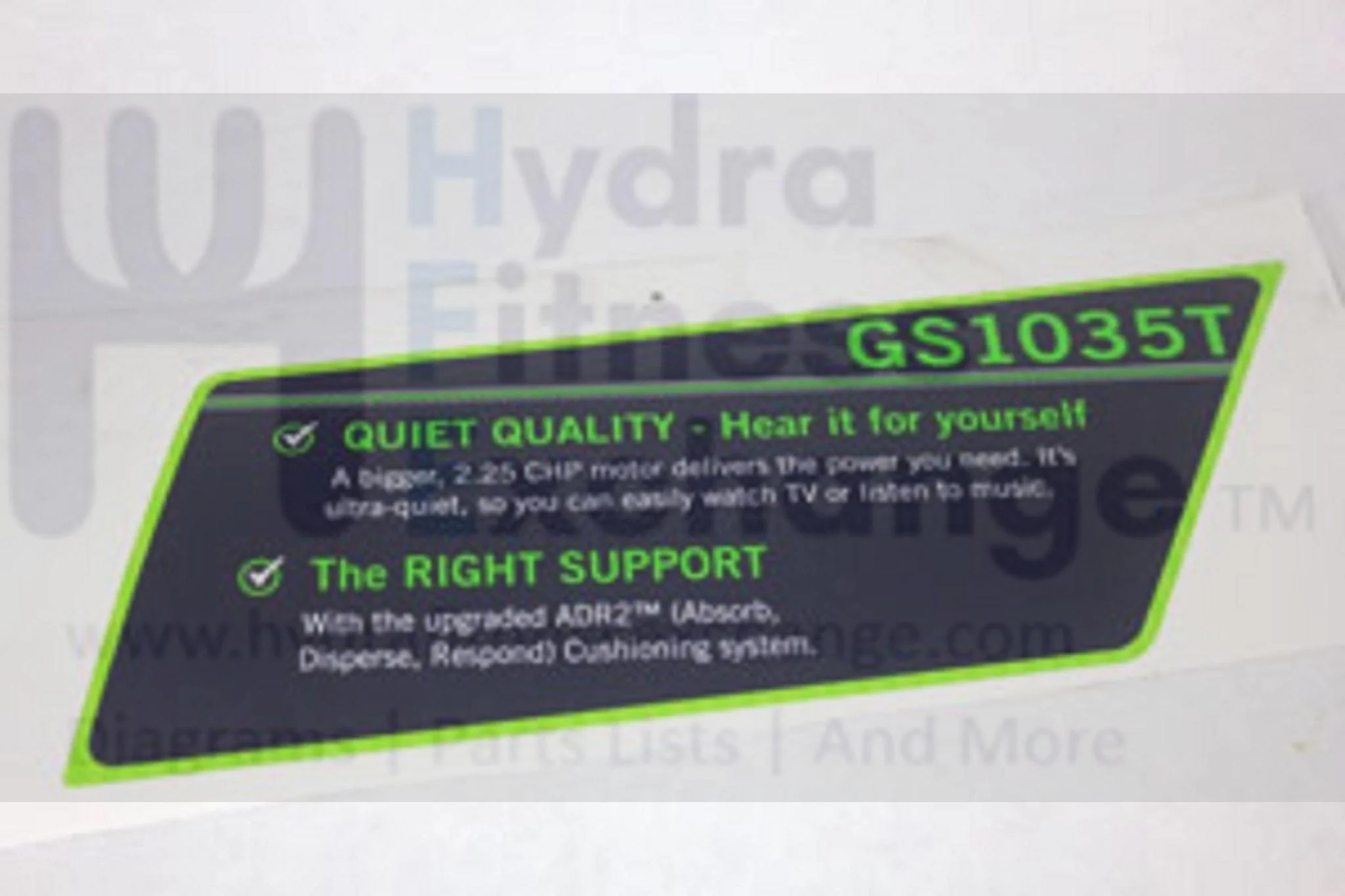 Horizon Fitness GS1035T Treadmill Left Sticker Speaker Cover 077458 - Image 2