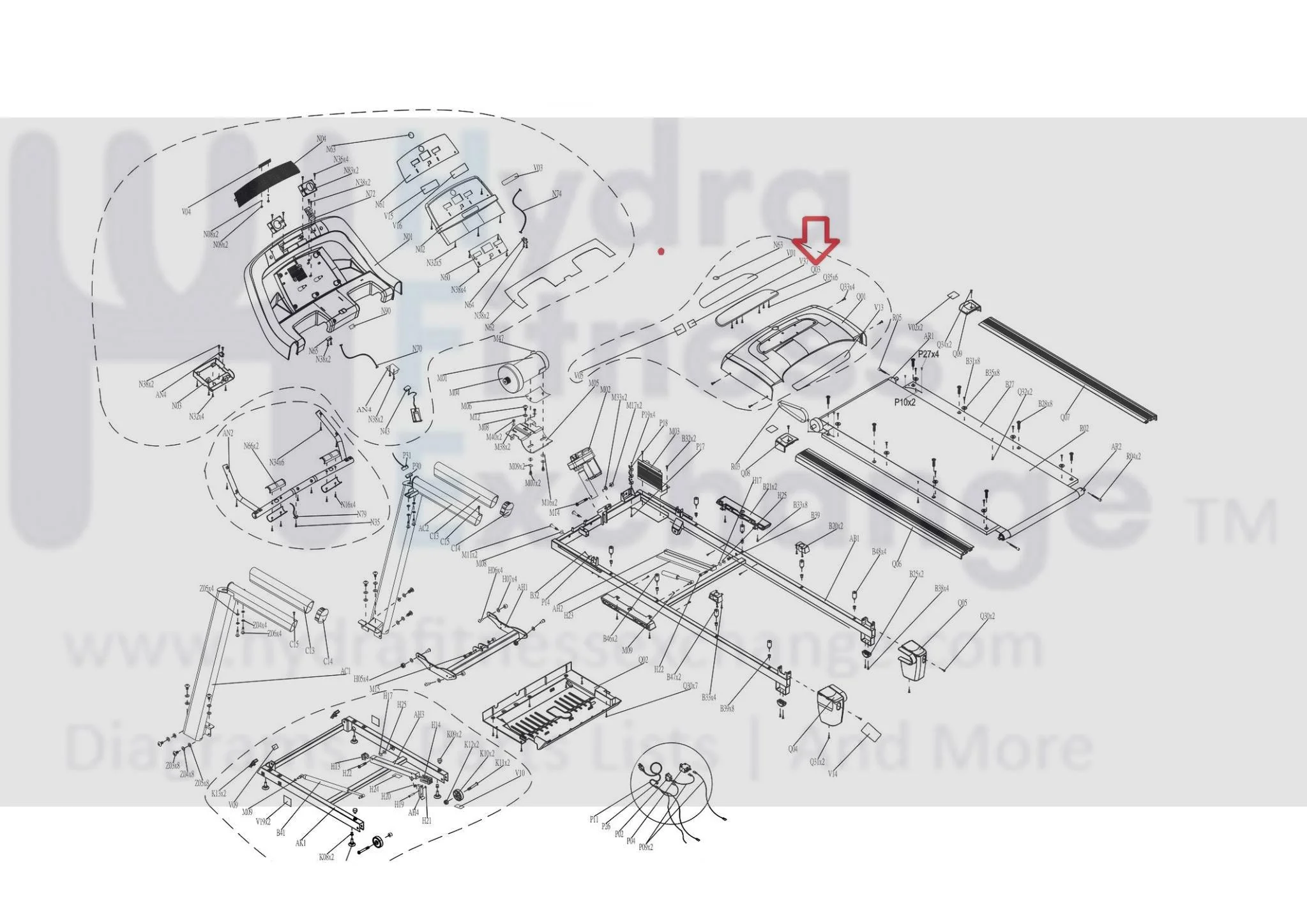 Horizon Fitness GS950T GS950TSM Treadmill Upper Motor Cover Decal 1000101278 - Image 3