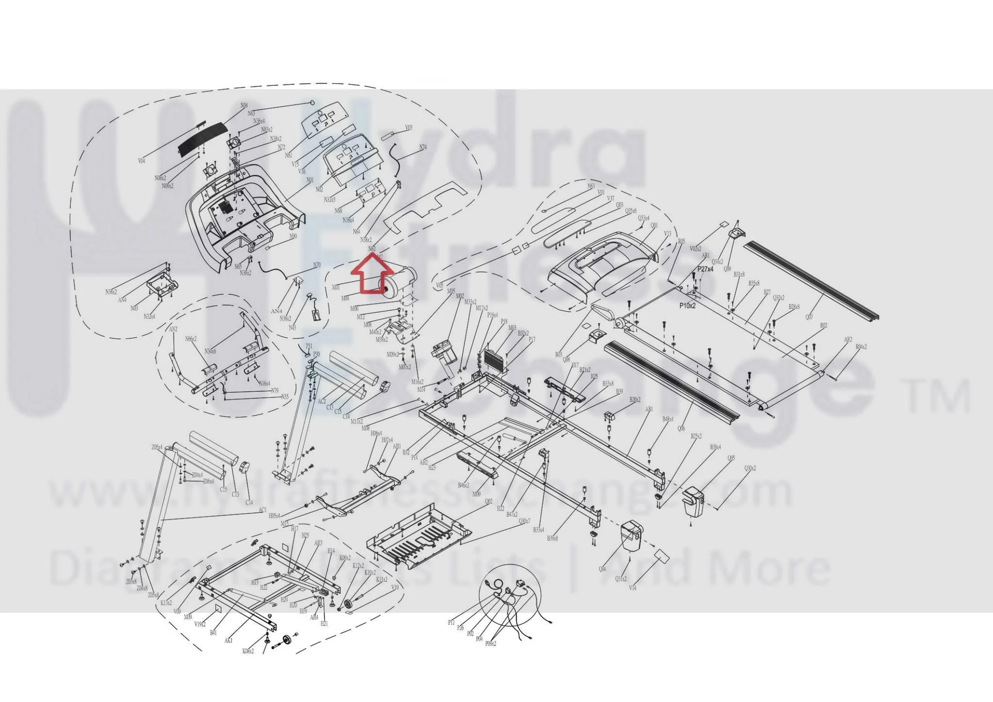 Horizon Fitness GS950T Treadmill Overlay Keypad 1000101538 - Image 3