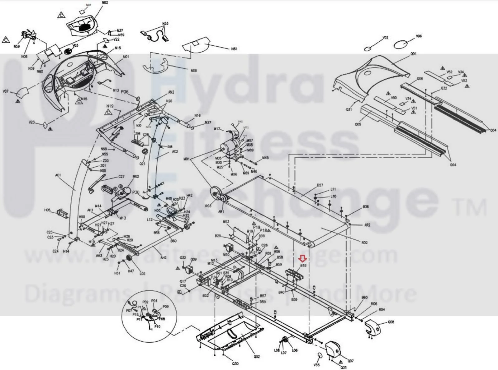 Horizon Fitness HZ Series - T62 T63 T64 RCT7.6 Treadmill Gel Cell 019086-C - Image 3