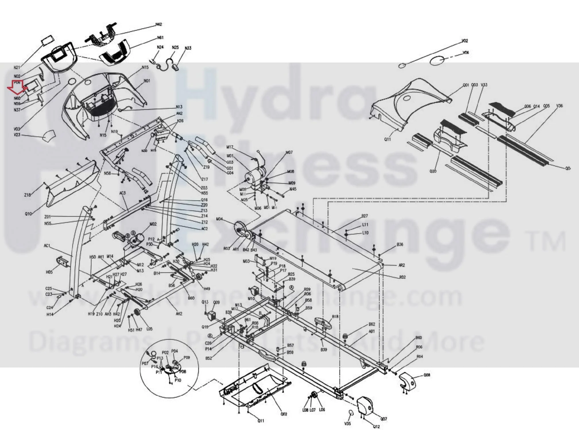Horizon Fitness HZ Series - WT751 WT951 Treadmill Upper Control Board 064728-AAX - Image 2