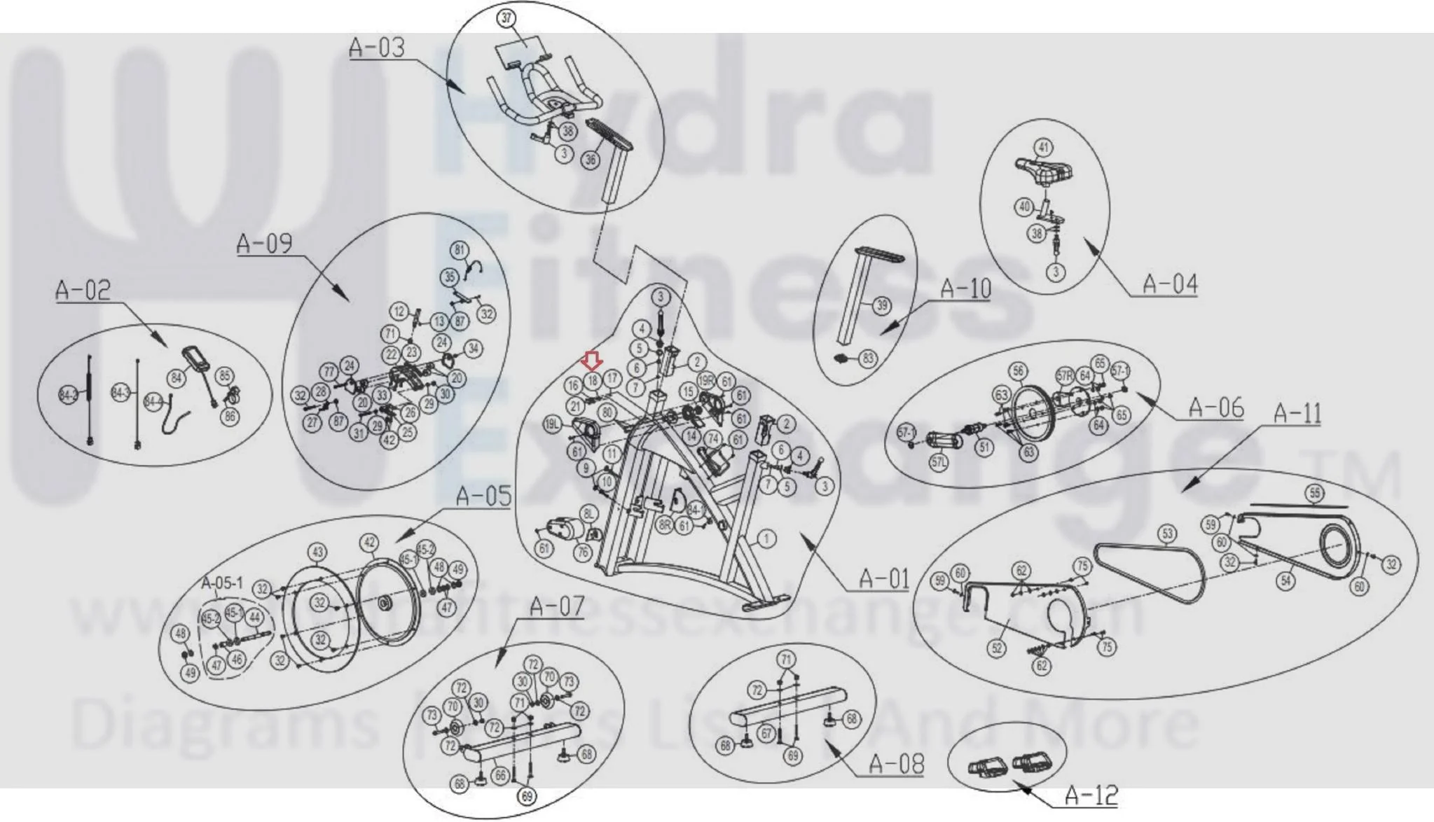Horizon Fitness IC7.9 - FC062 Stationary Bike Brake Compression Spring 1000442976 - Image 2