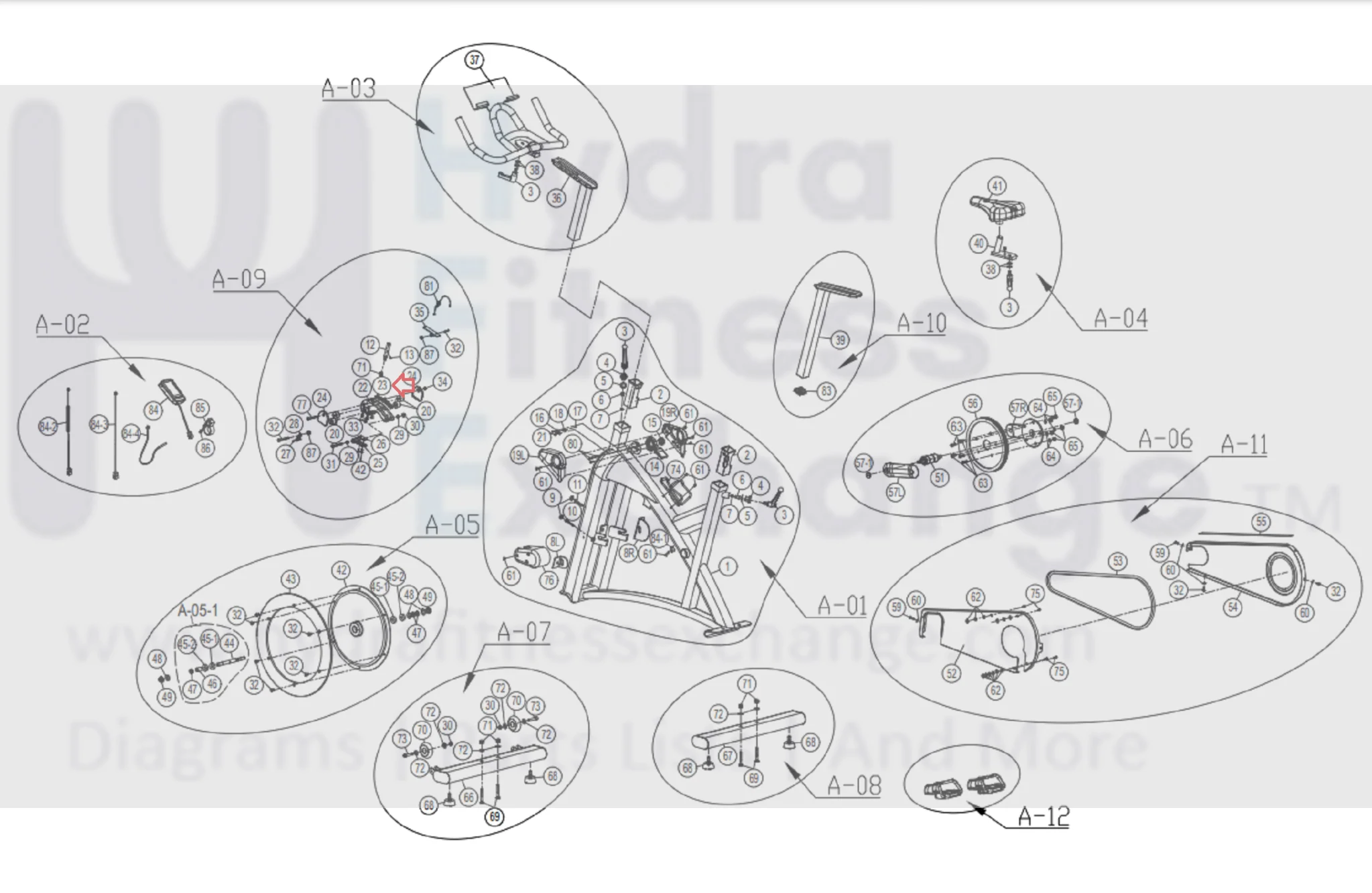 Horizon Fitness IC7.9 - FC062 Stationary Bike Brake Pad Bracket 1000414019 - Image 2
