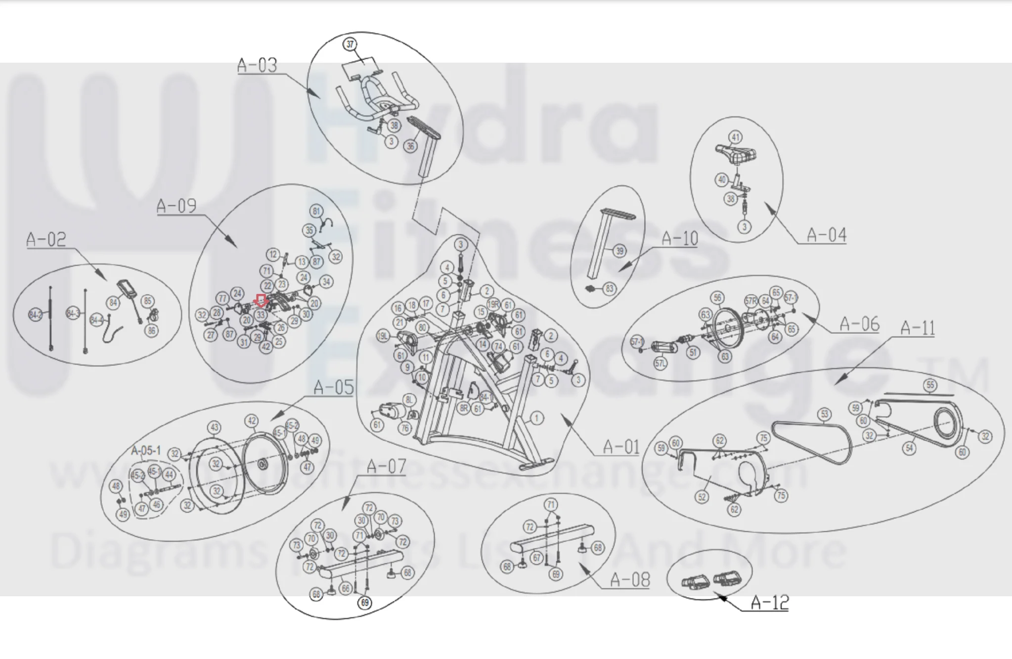 Horizon Fitness IC7.9 - FC062 Stationary Bike Button Head Socket Bolt 1000414031 - Image 2