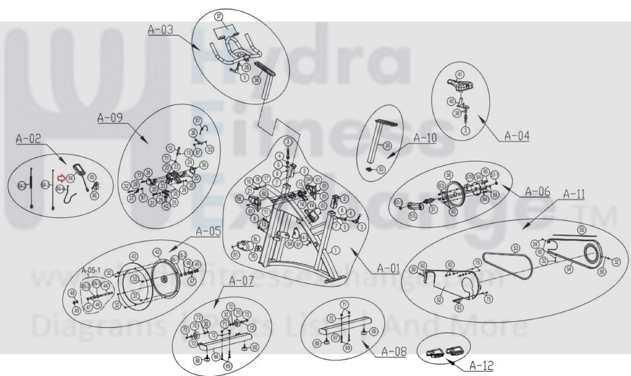 Horizon Fitness IC7.9 - FC062 Stationary Bike Display Console Assembly 1000442977 - Image 2