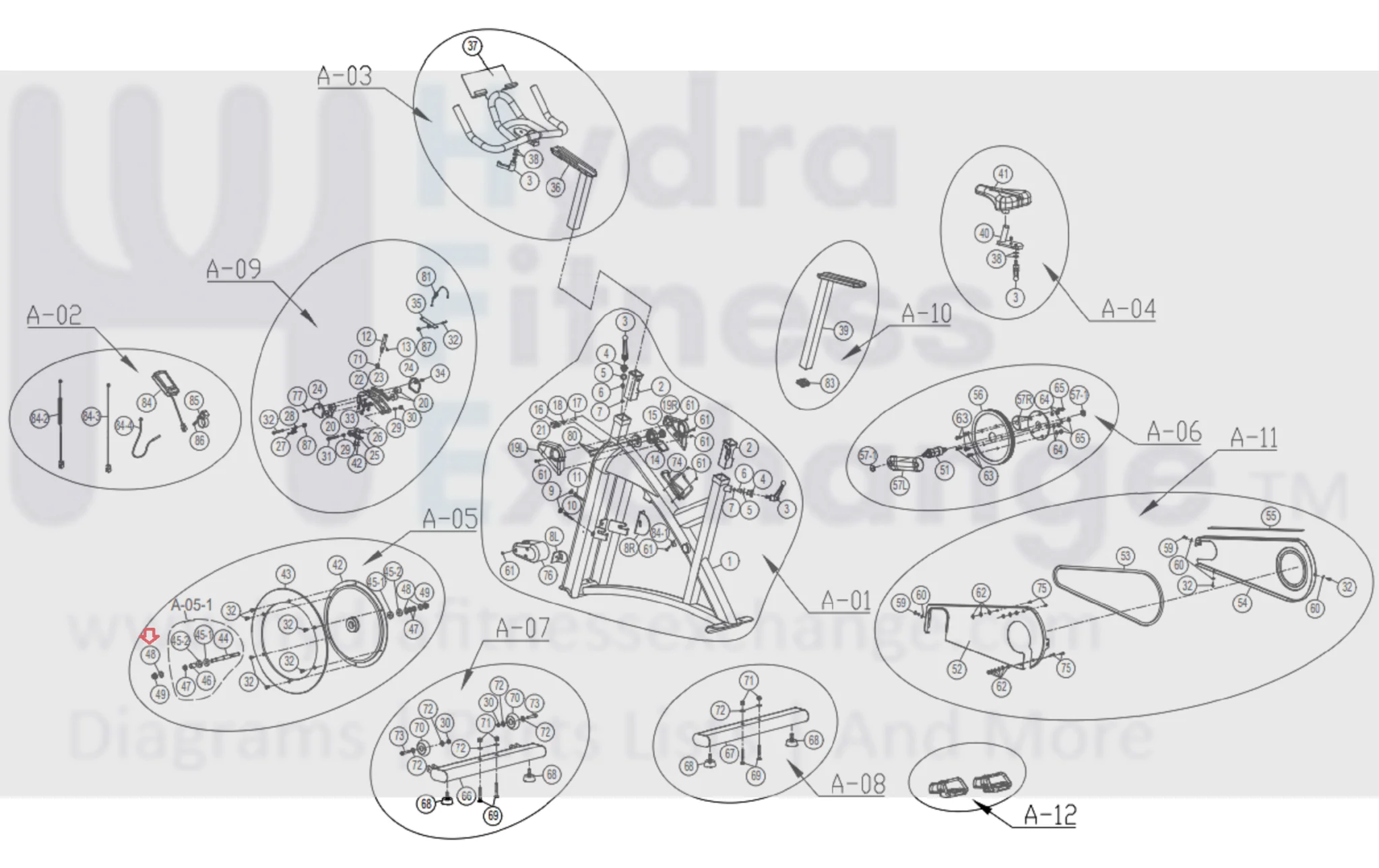 Horizon Fitness IC7.9 - FC062 Stationary Bike Flat Washer 1000413991 - Image 2
