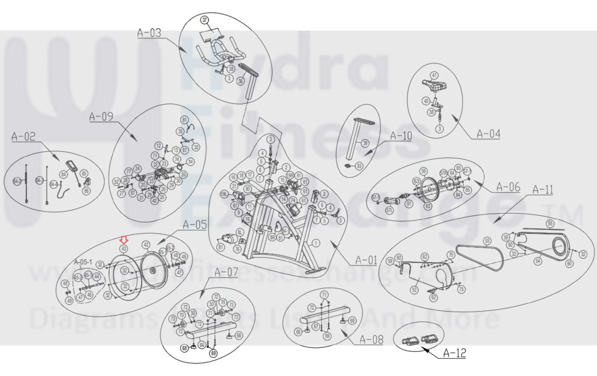 Horizon Fitness IC7.9 - FC062 Stationary Bike Flywheel Aluminum Ring 1000413973 - Image 2