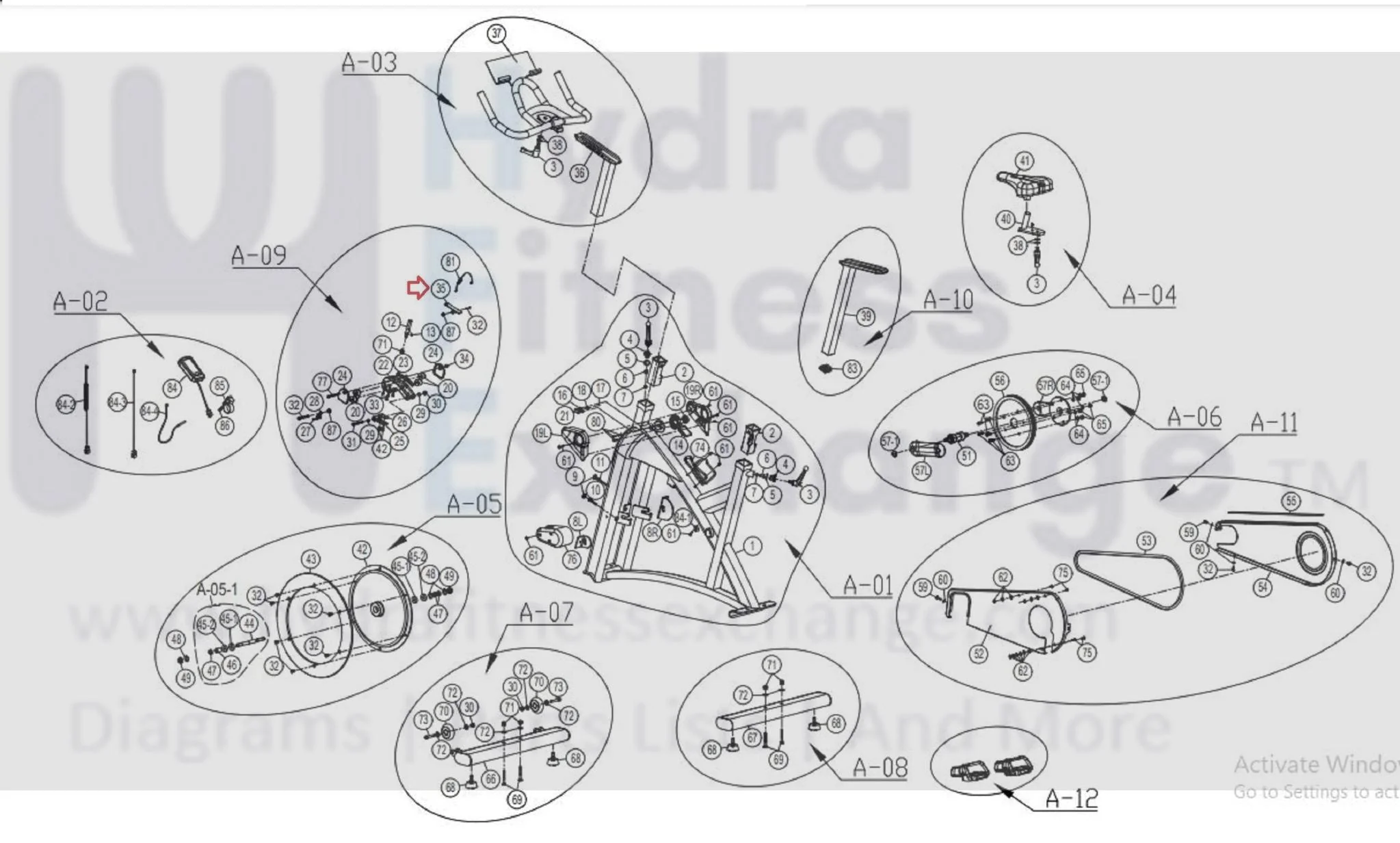Horizon Fitness IC7.9 - FC062 Stationary Bike Magnet Bracket Adjustable Plate 1000442973 - Image 2