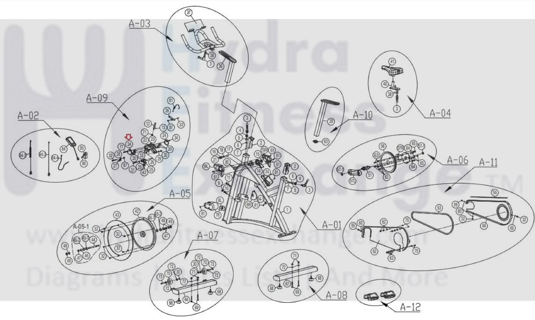 Horizon Fitness IC7.9 - FC062 Stationary Bike Magnet Bracket Shield 1000414020 - Image 2