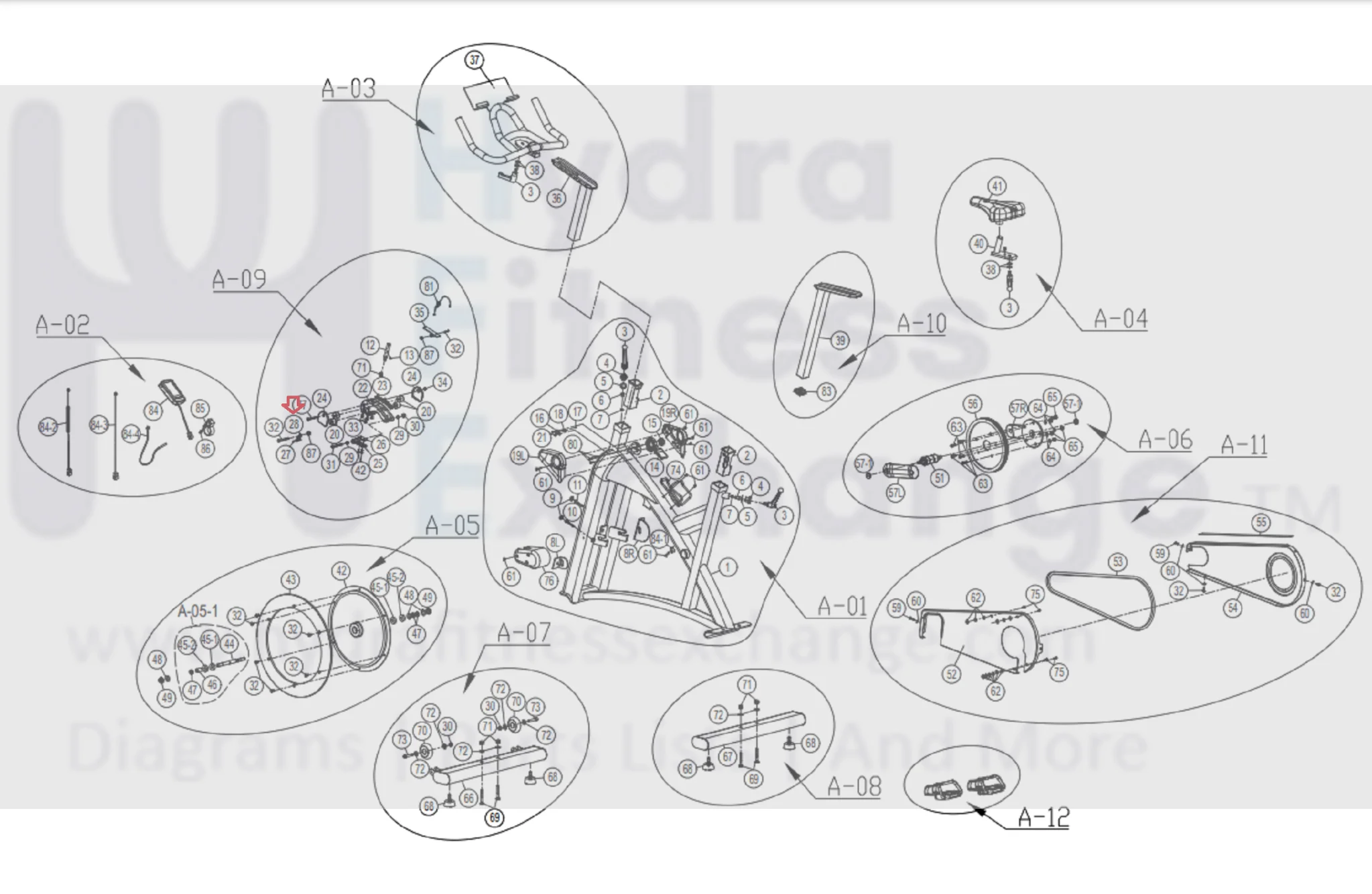 Horizon Fitness IC7.9 - FC062 Stationary Bike Magnet Bracket Spring 1000414026 - Image 2