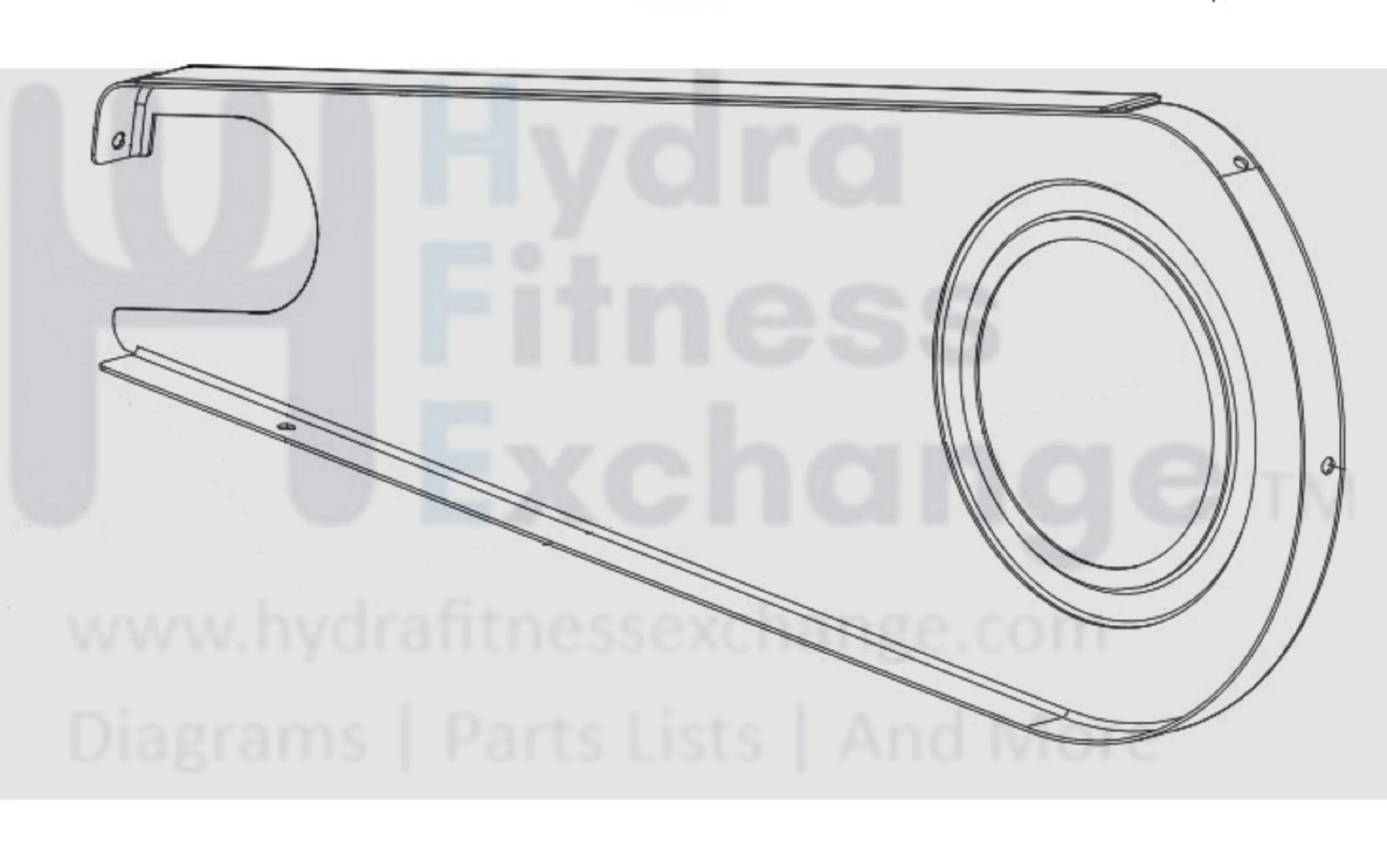 Horizon Fitness IC7.9 - FC062 Stationary Bike Outer Chain Cover 1000414038