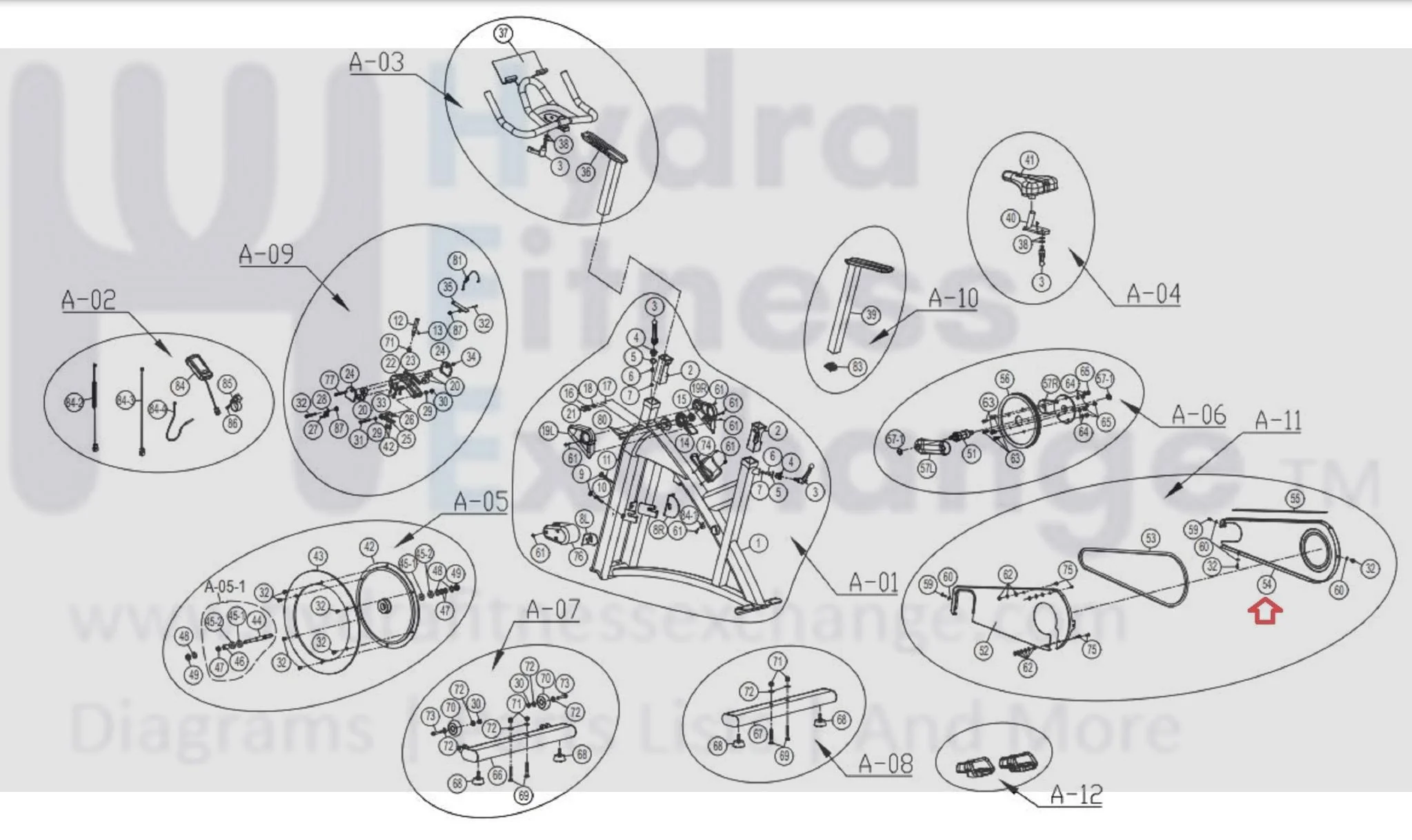 Horizon Fitness IC7.9 - FC062 Stationary Bike Outer Chain Cover 1000414038 - Image 2