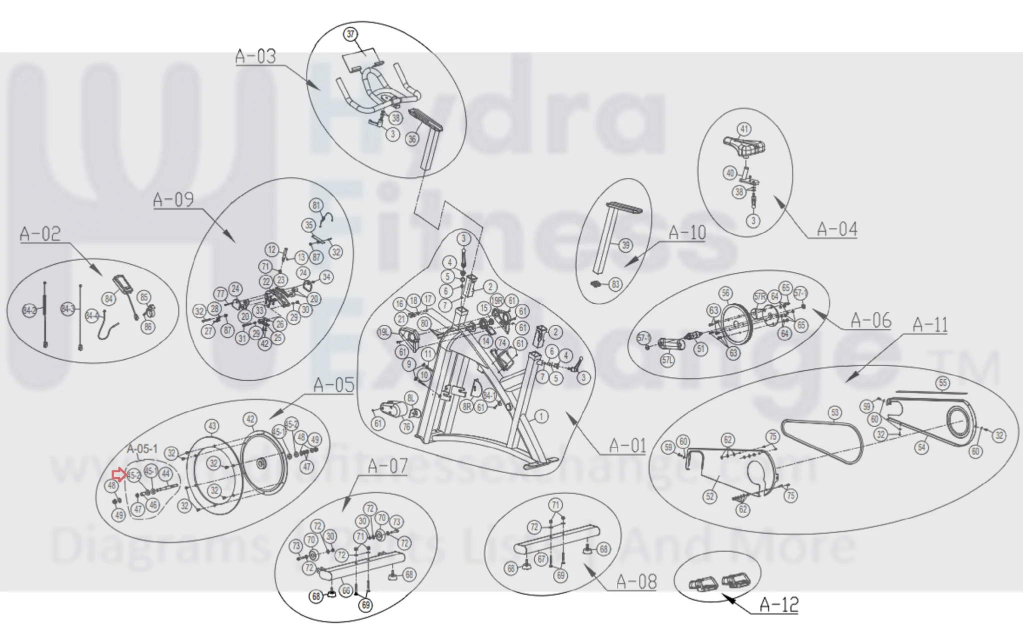 Horizon Fitness IC7.9 - FC062 Stationary Bike Sealed Bearing 1000444644 - Image 2