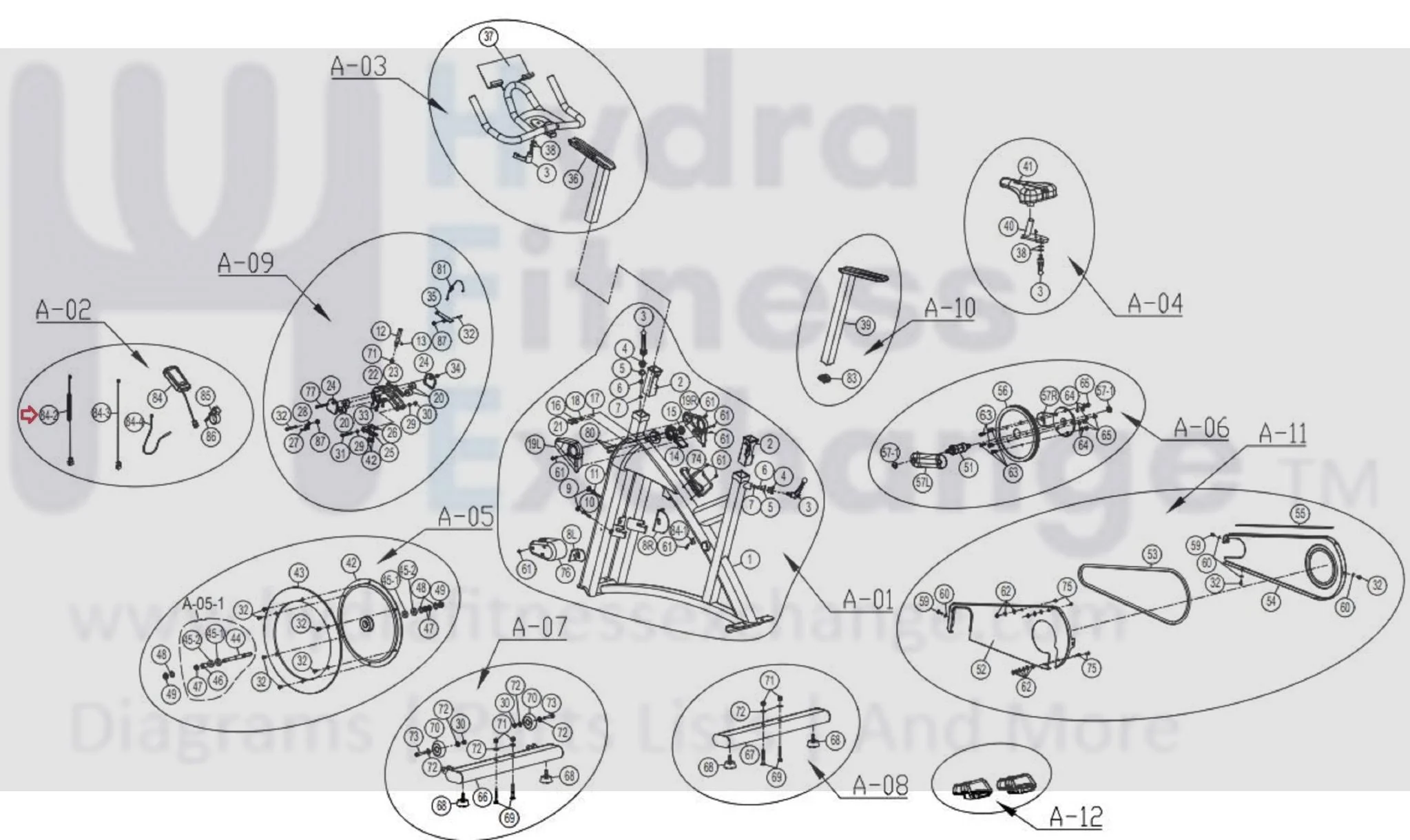 Horizon Fitness IC7.9 - FC062 Stationary Bike Sensor Wire Harness 1000442988 - Image 2