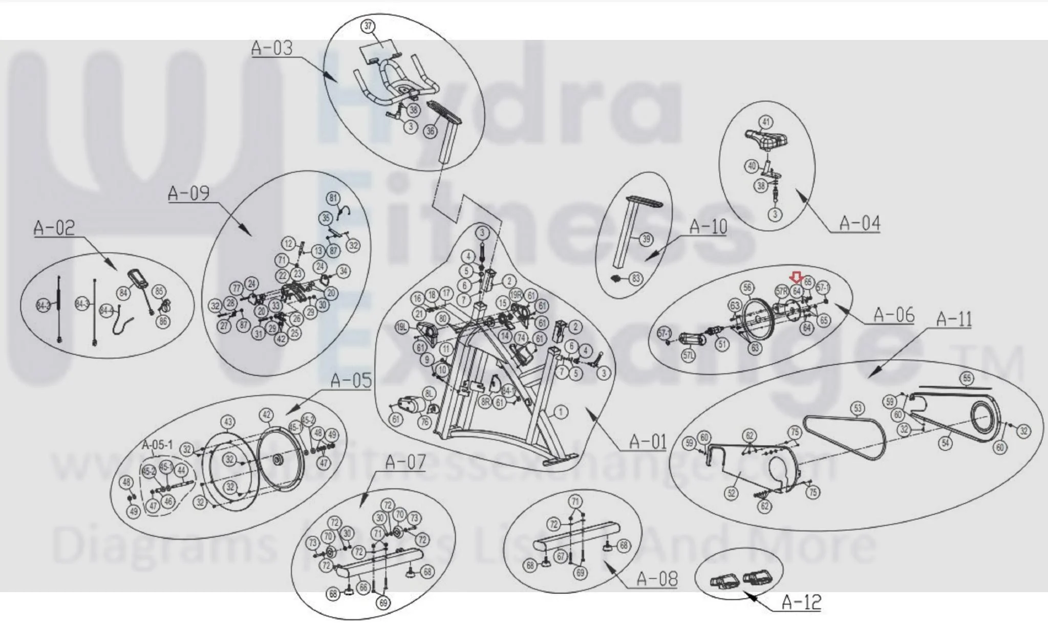 Horizon Fitness IC7.9 - FC062 Stationary Bike Spring Washer 1000414003 - Image 2