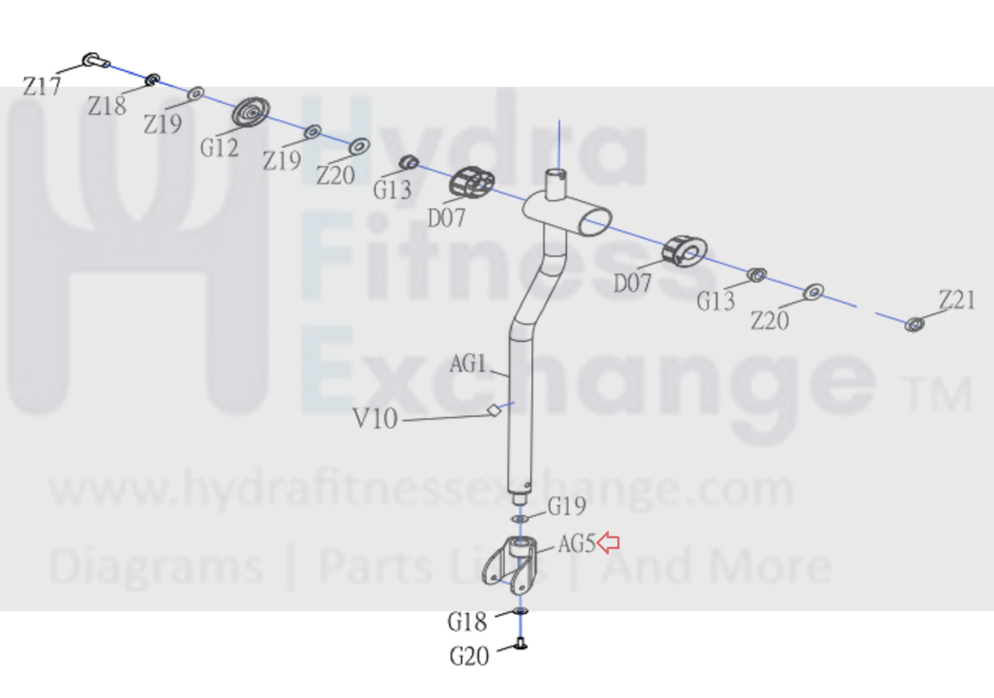 Horizon Fitness Livestrong CE5.2 CE9.2 LS10.0E LS13.0E LS8.0E Elliptical Hang Arm Set 1000110576 - Image 2
