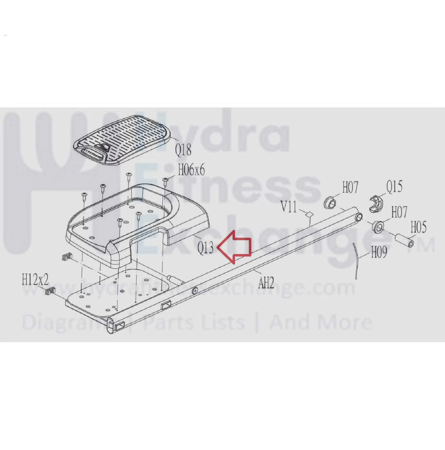 Horizon Fitness Livestrong Elliptical Right Foot Pedal 1000204497 - Image 2