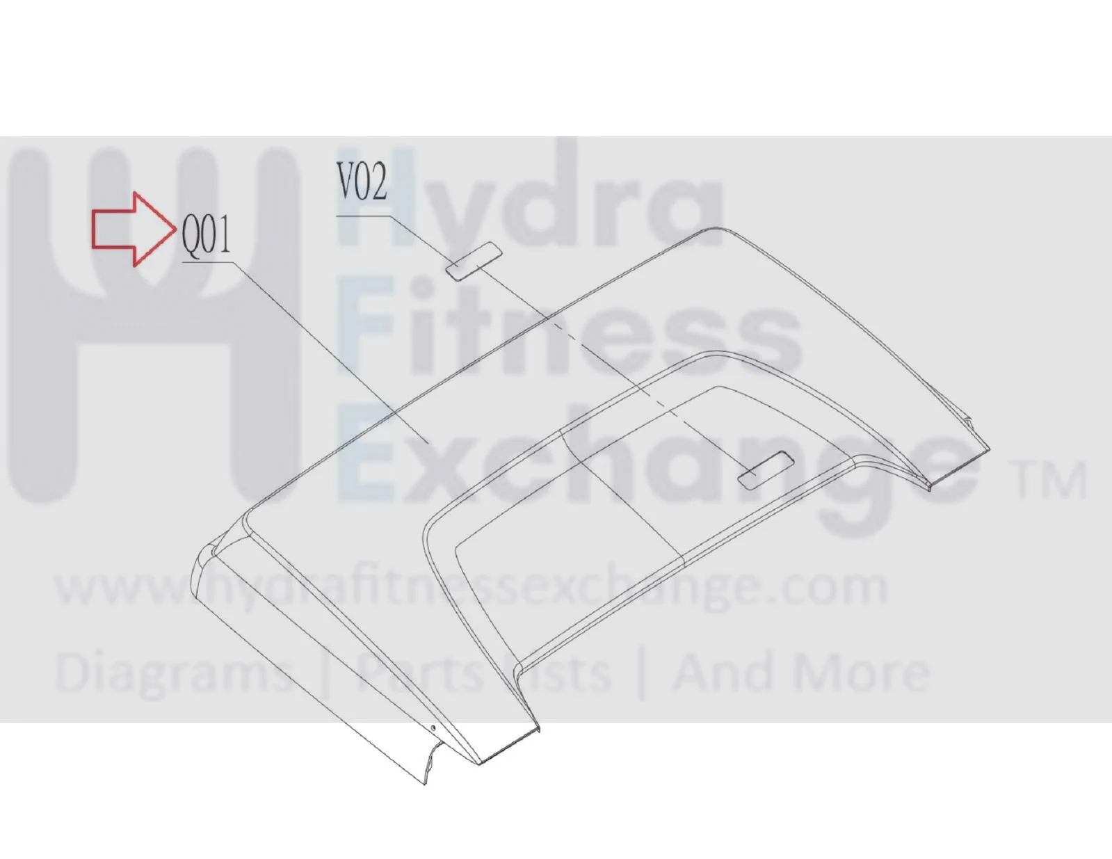 Horizon Fitness Livestrong Treadmill Motor Hood Shroud Cover 1000105046 - Image 2