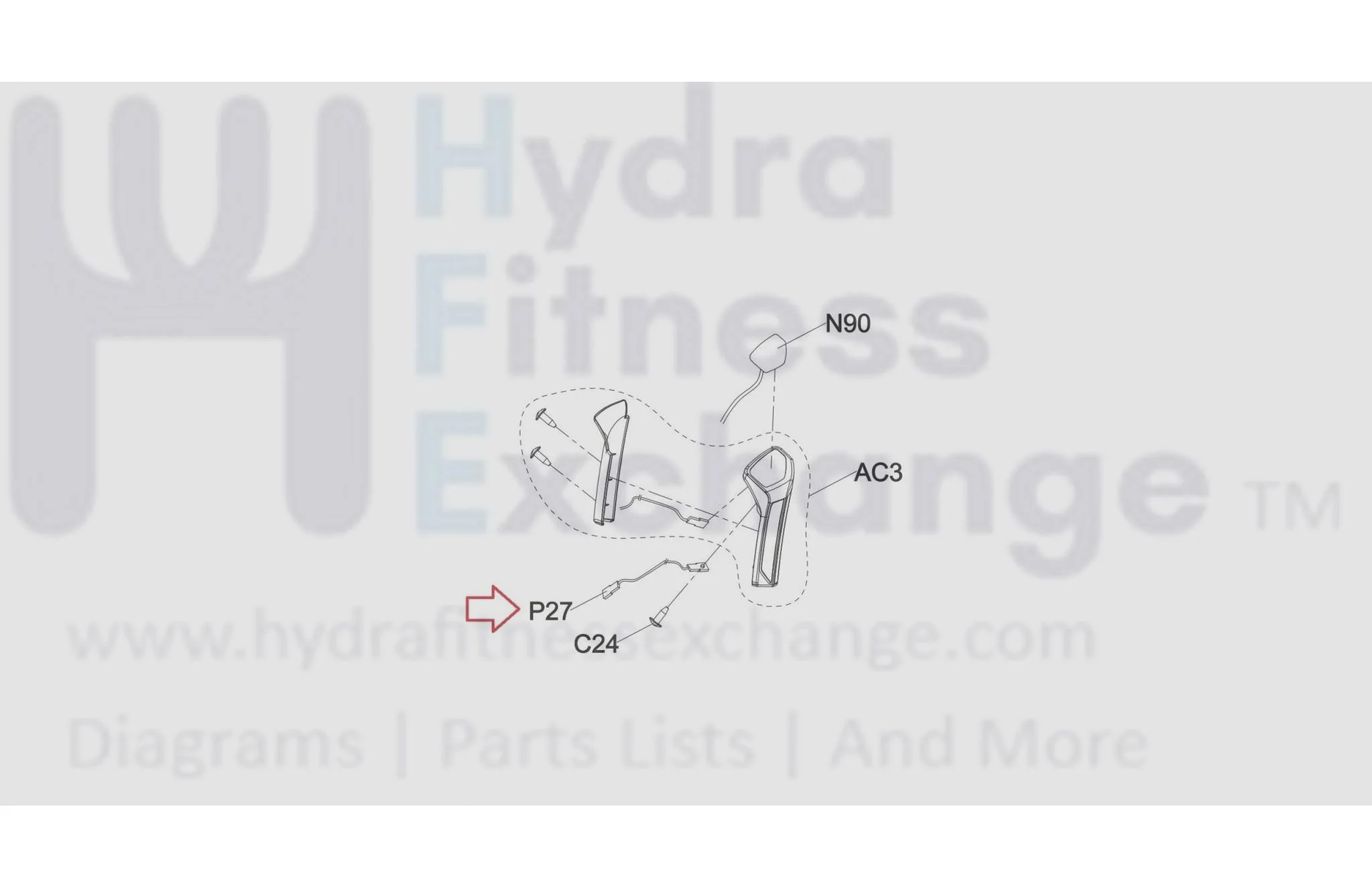 Horizon Fitness LS13.0E LS15.0E EP586 Elliptical Right Handlebar Wire Harness 1000231346 - Image 3