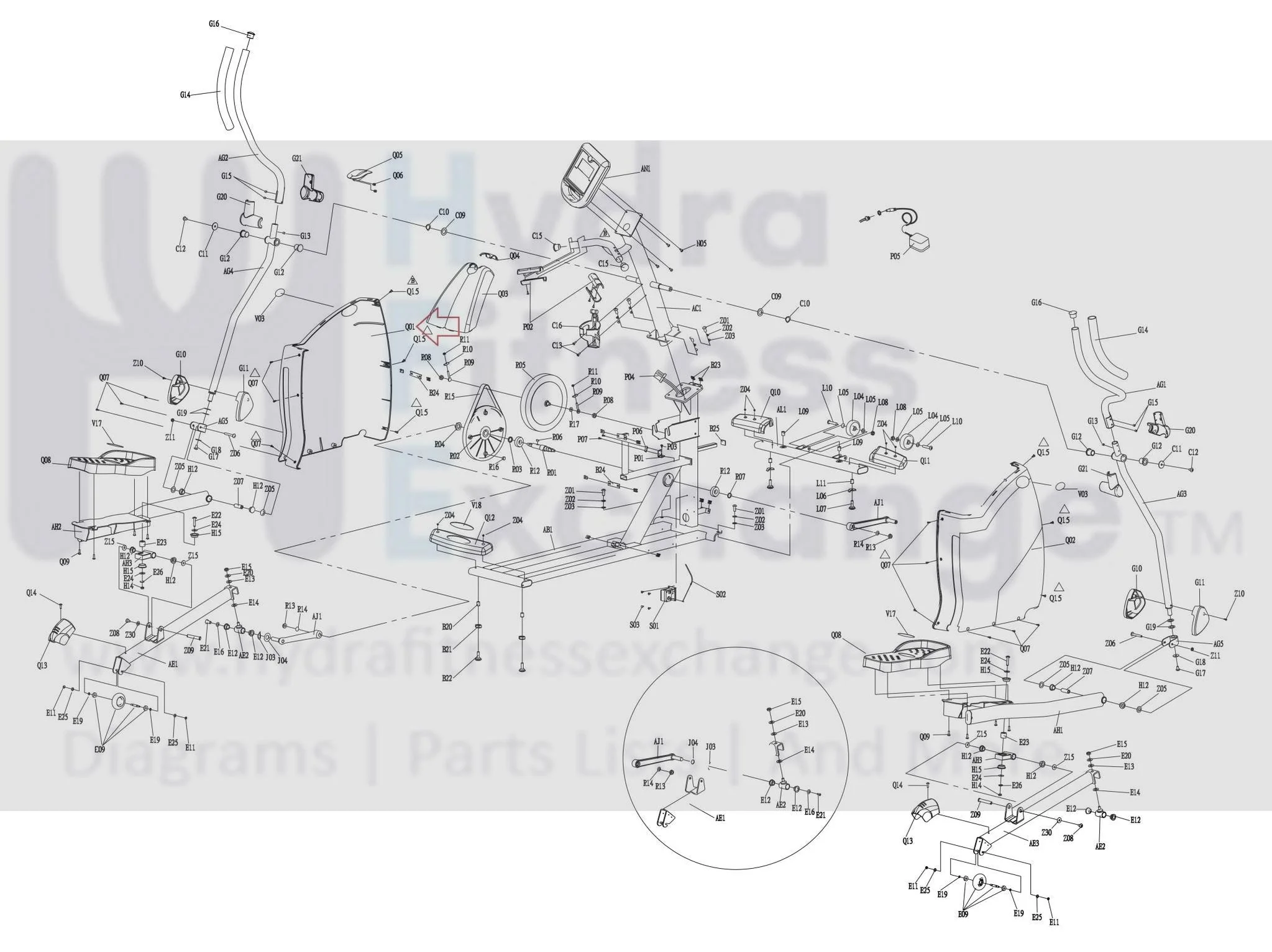 Horizon Fitness LS635E - EP181 Elliptical Left Side Cover 071787 - Image 3