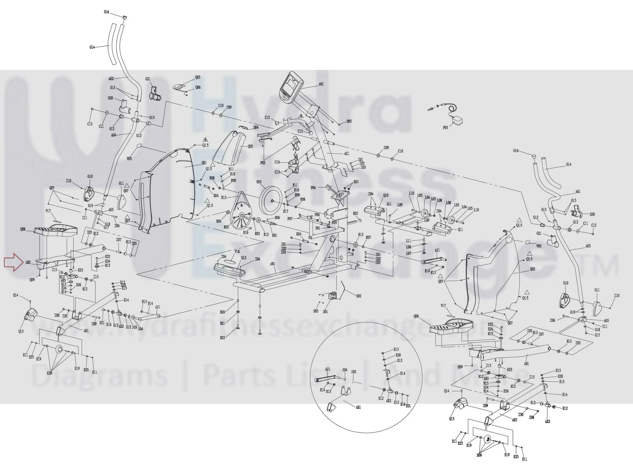 Horizon Fitness LS635E - EP181 Elliptical Left Lower Link Arm 078421 - Image 3
