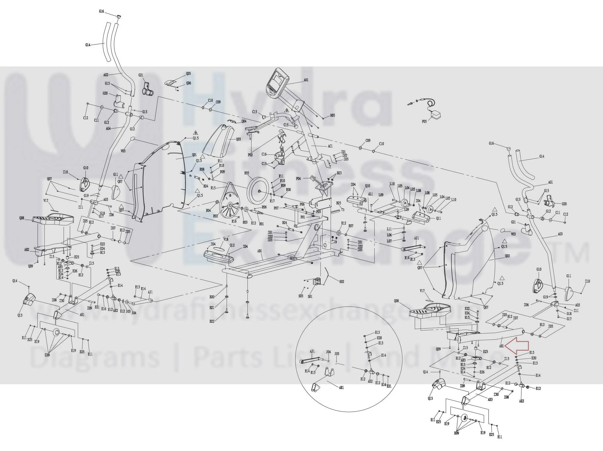 Horizon Fitness LS635E - EP181 Elliptical Right Lower Link Arm 078420 - Image 3