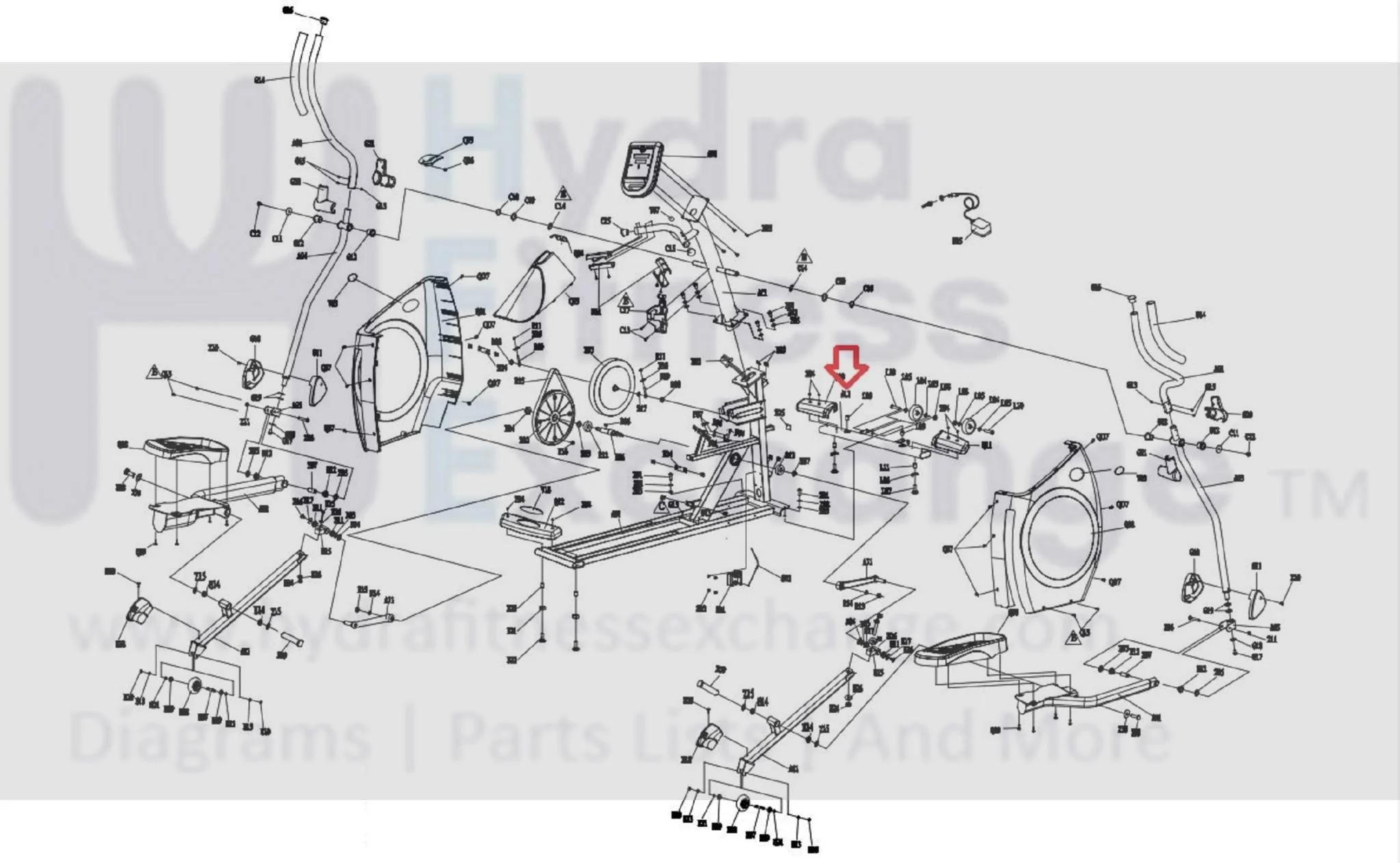 Horizon Fitness LS645E - EP505C Elliptical Front Stabilizer Set 1000091614 - Image 2