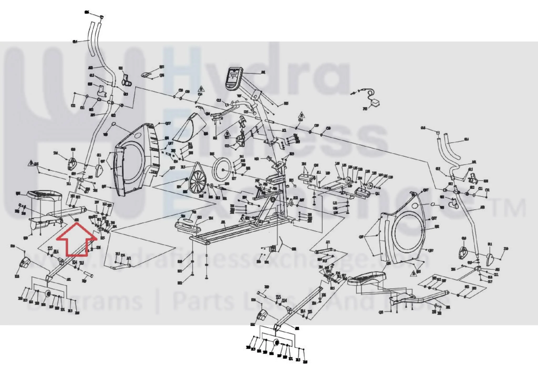 Horizon Fitness LS645E - EP505C Elliptical Left Lower Link Arm Set 1000091617 - Image 2