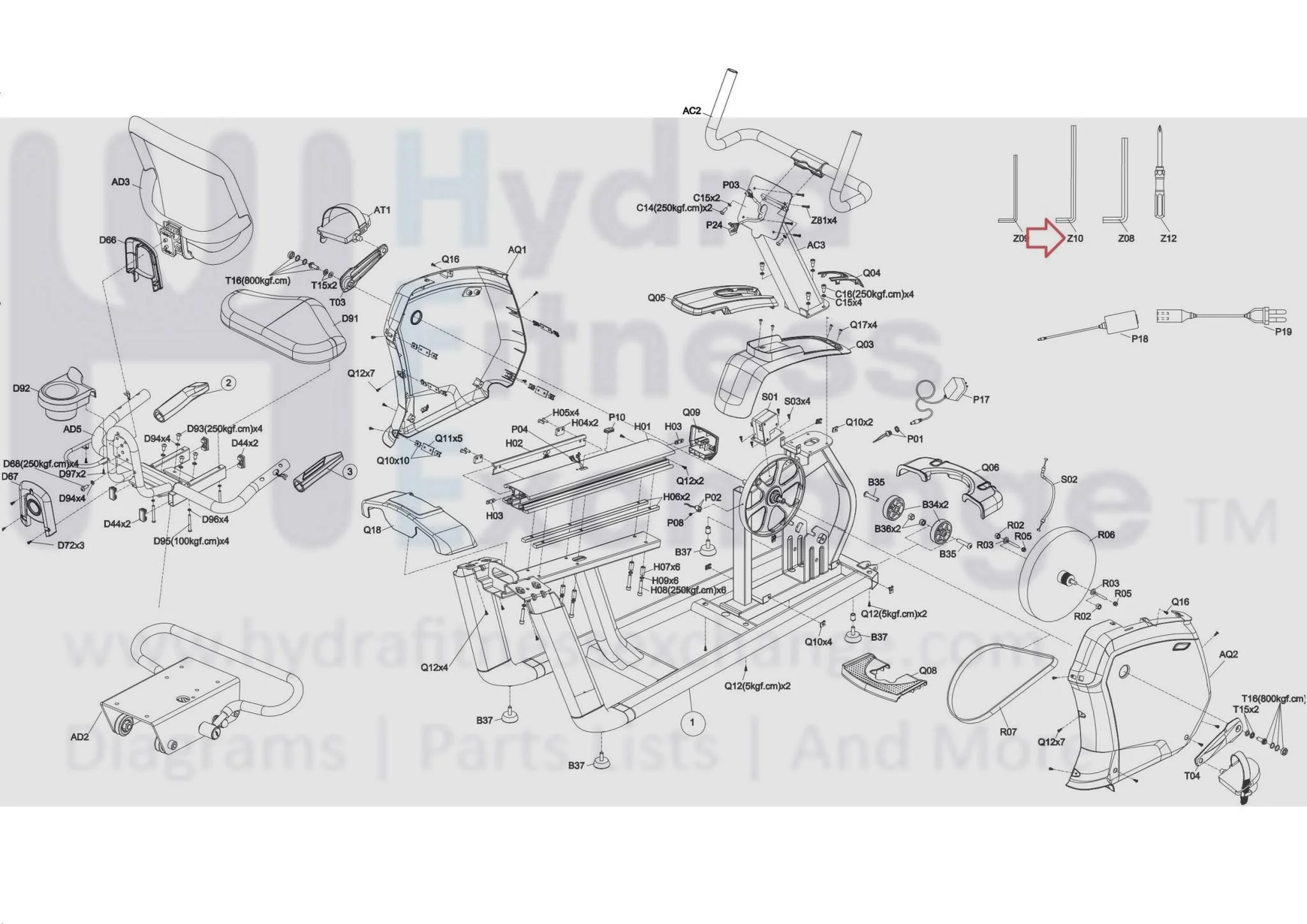 Horizon Fitness Matrix Retail 18.0AXT 3.5AE EX59-3 R30-04 R50-02 Recumbent Bike L Type Hex Wrench 5mmx140L 071342 - Image 2