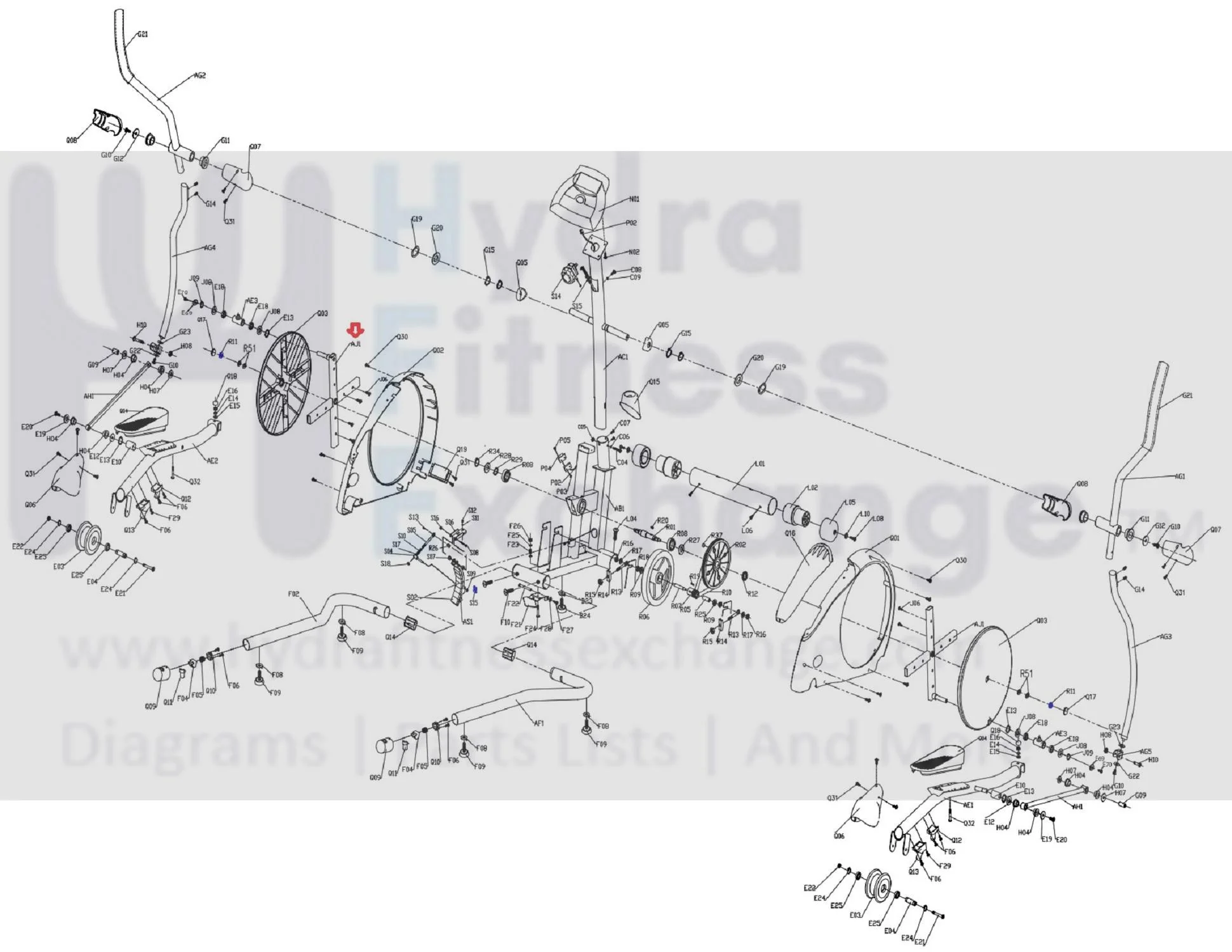 Horizon Fitness Matrix Retail Endurance 300 A30-04 Elliptical Welding Crank Set 1000341846 - Image 2