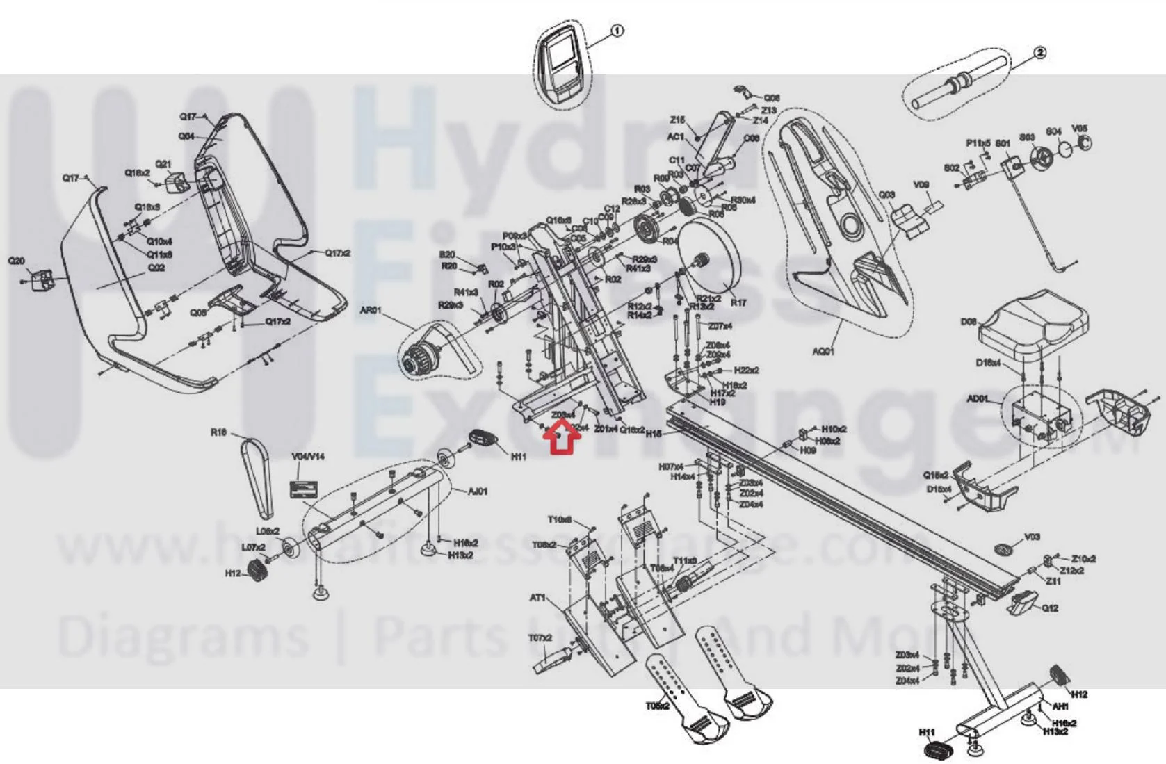 Horizon Fitness Oxford -3 -6 AR52 AR53 Rower Flat Washer 8.4x17.0x1.0T Black Zink 005118-Z - Image 2
