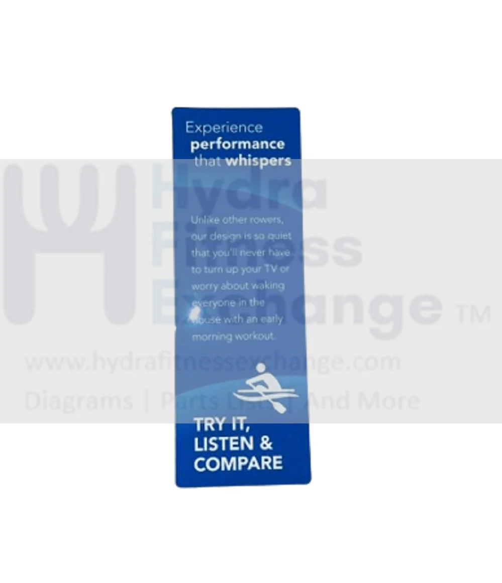 Horizon Fitness AR52 AR53 Rower PC English POP Sticker 70 x 200mm 1000426590