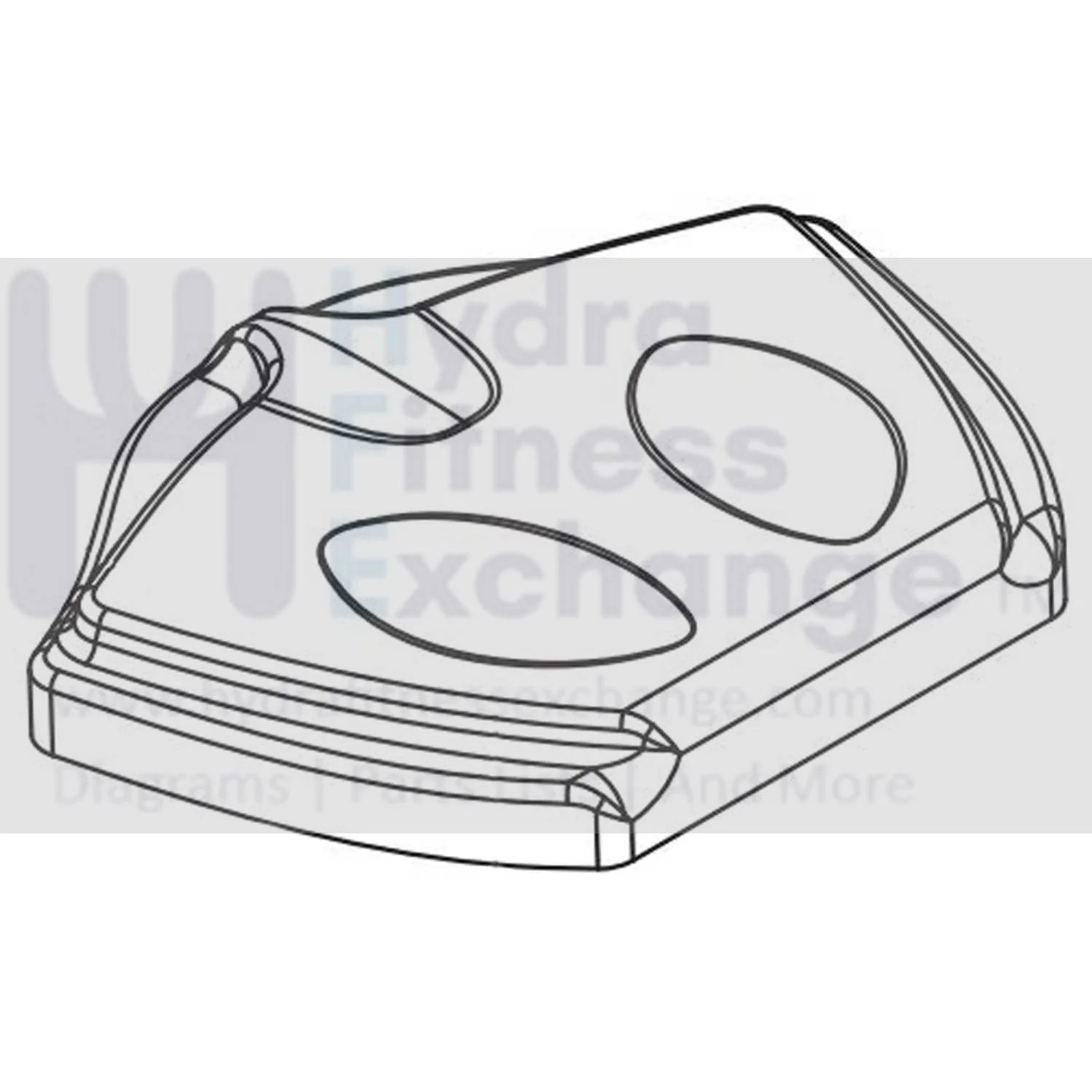 Horizon Fitness Oxford 6 - AR53 Rower Seat Pad Middle PU 1000412395