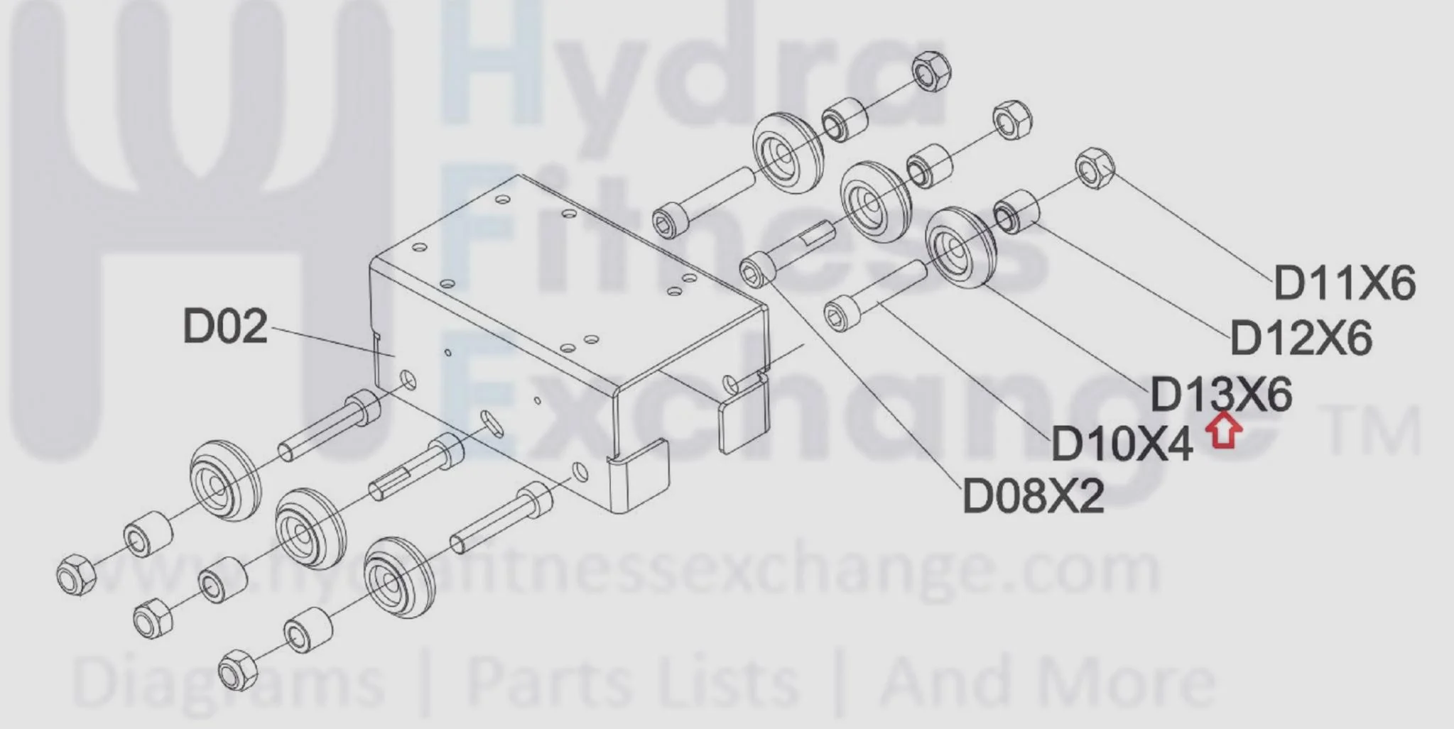 Horizon Fitness Oxford 6 - AR53 Rower Seat Roller Set 1000459643 - Image 2