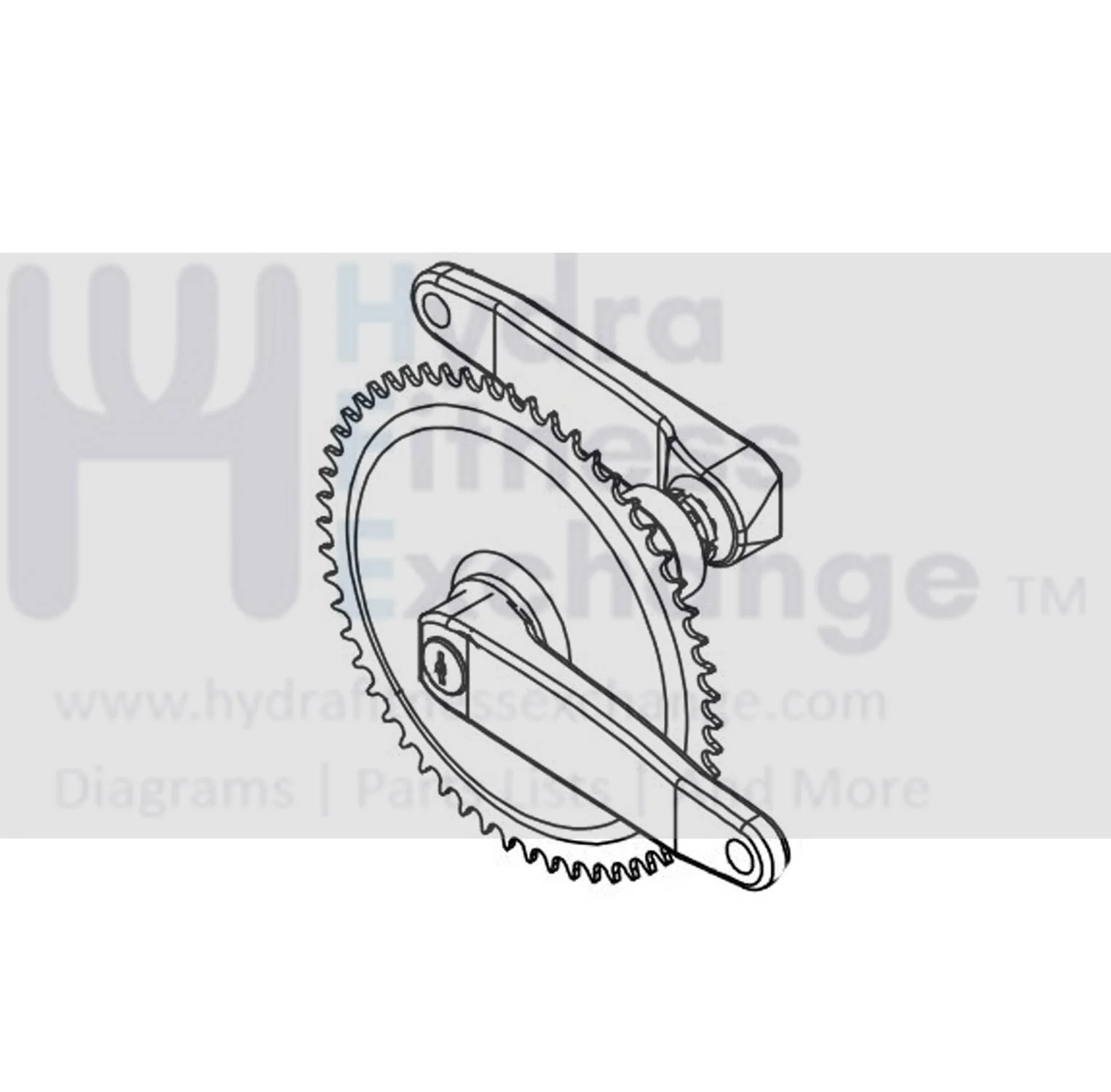 Horizon Fitness P8000 - FC16B Stationary Bike Crank Arm Pedal Axle Set 091045