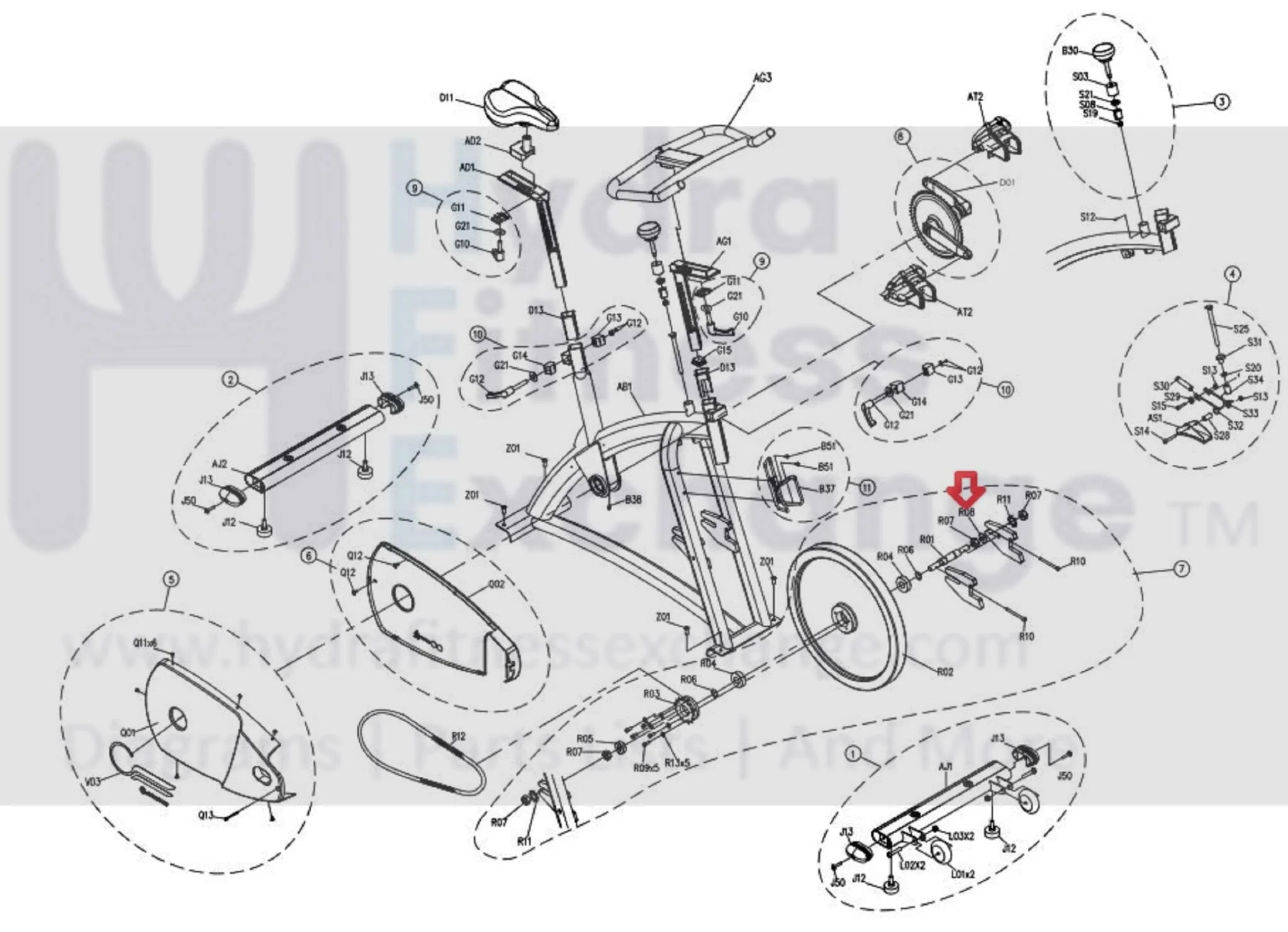 Horizon Fitness P8000 - FC16B Stationary Bike Flat Washer 15.0x21.0x2.0T 081271 - Image 2