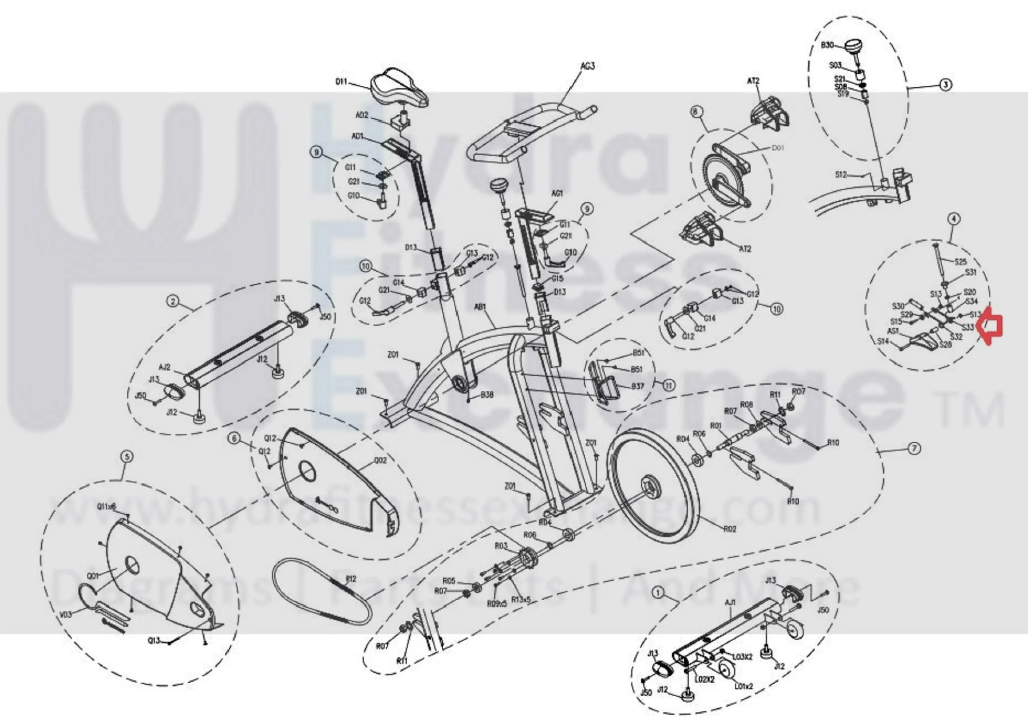 Horizon Fitness P8000 - FC16B Stationary Bike Left Stainless Steel Spring 092891 - Image 2