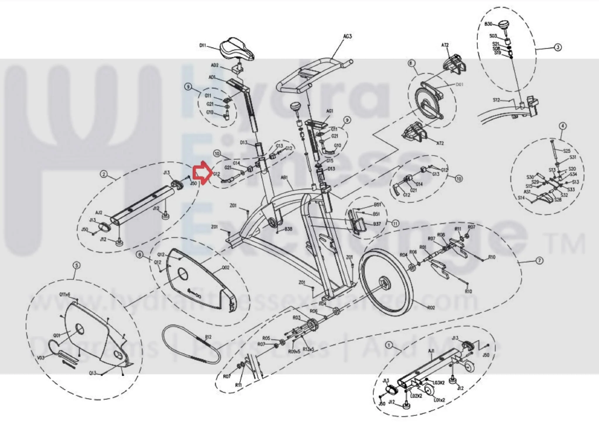 Horizon Fitness P8000 - FC16B Stationary Bike Seat Handlebar Height Adjustment Knob 080330 - Image 2
