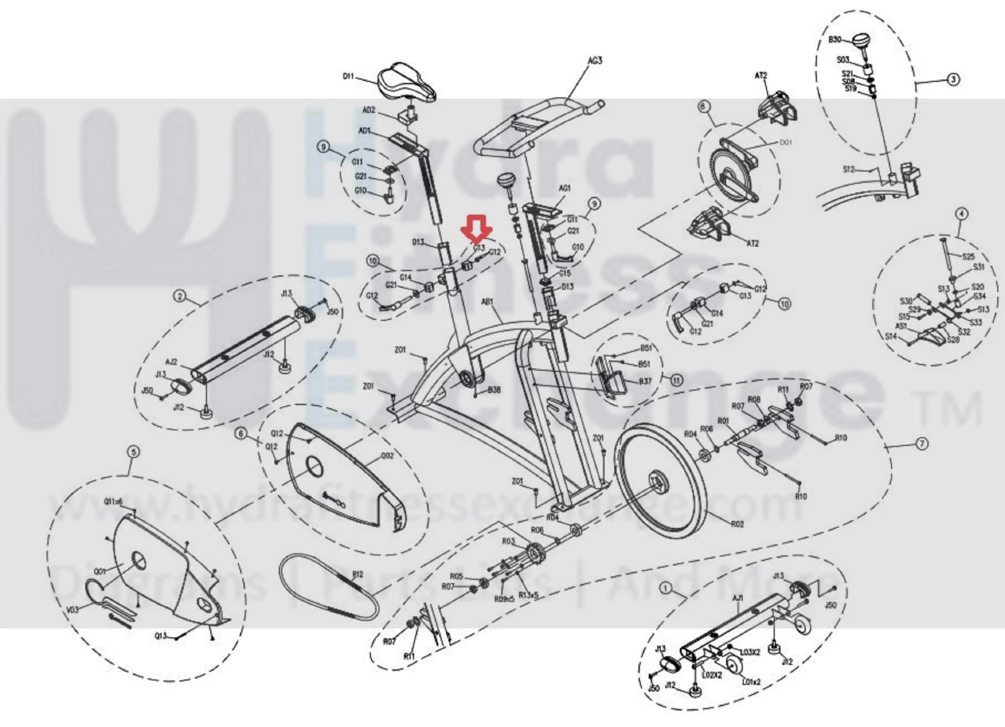 Horizon Fitness P8000 - FC16B Stationary Bike Snug Plate Chromate Treatment 080331 - Image 2