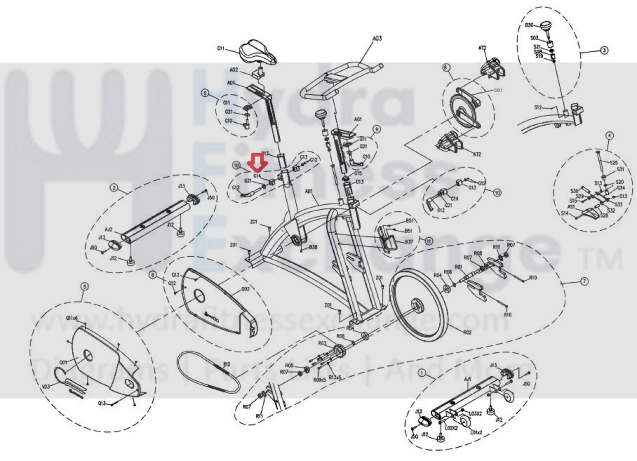Horizon Fitness P8000 - FC16B Stationary Bike Snug Plate Chromate Treatment 080332 - Image 2