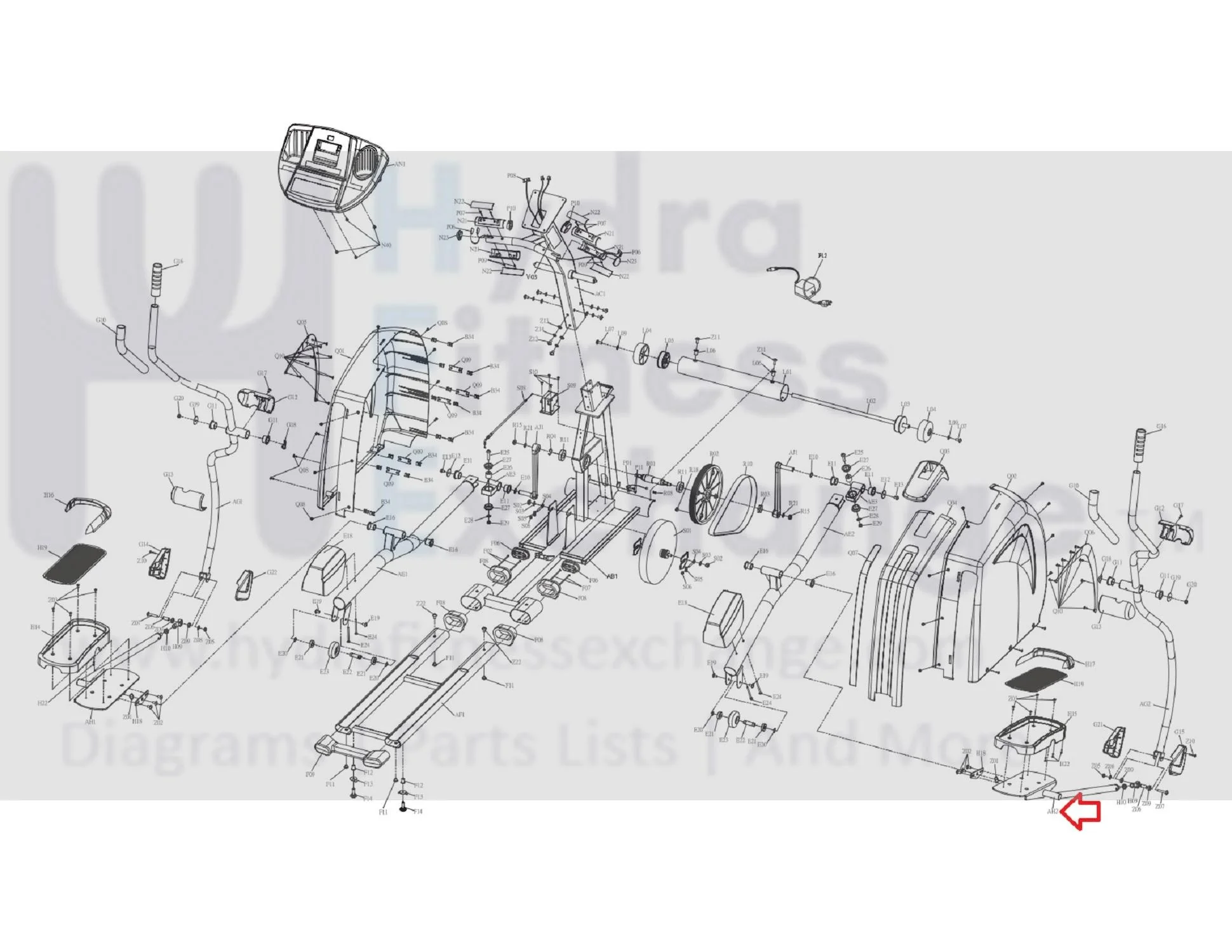 Horizon Fitness PSE7 - EP146 Elliptical Right Lower Link Arm 064339-ZR - Image 2