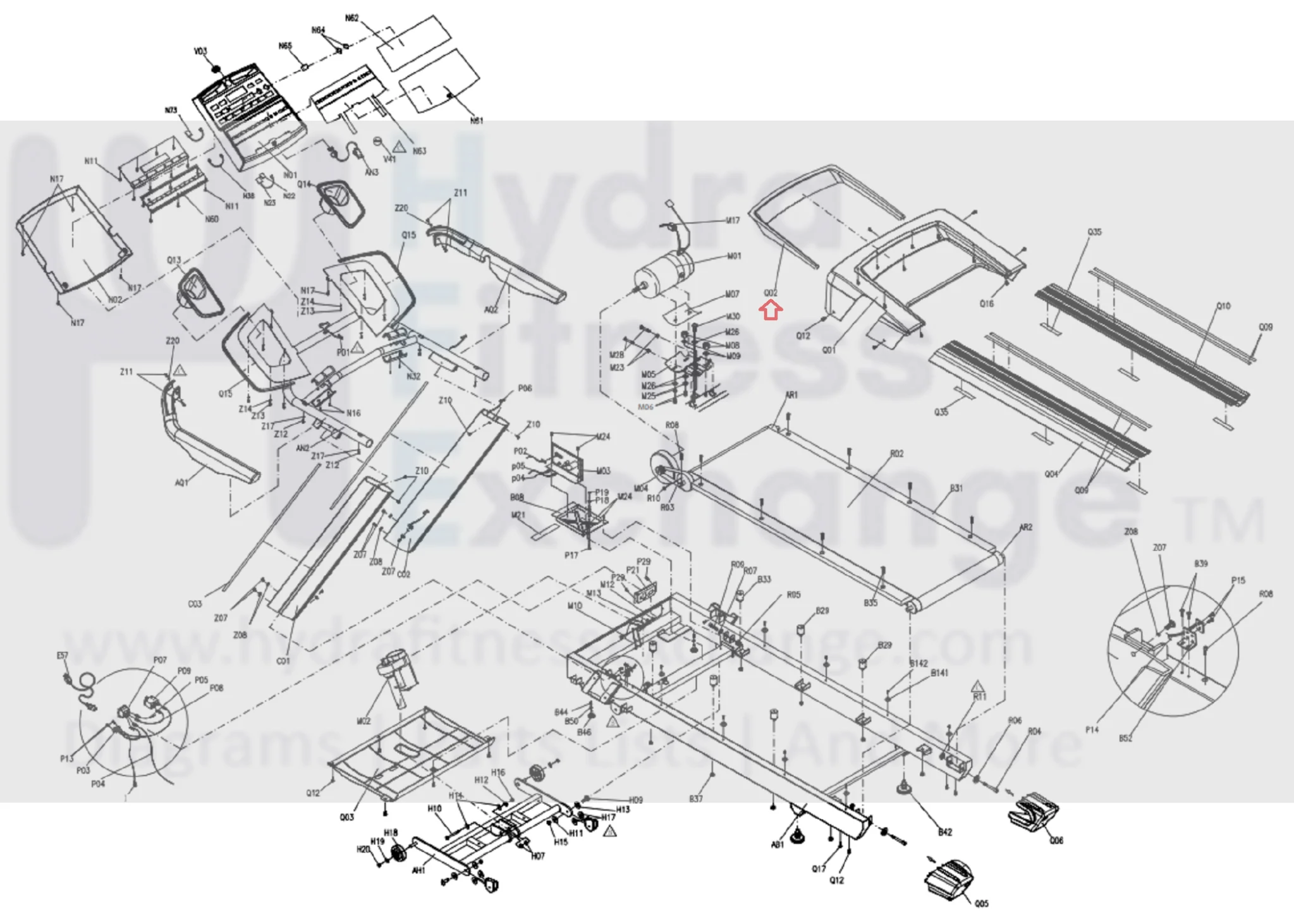 Horizon Fitness PST Pro - TM197 Treadmill Insert Motor Cover 048935-BA - Image 2