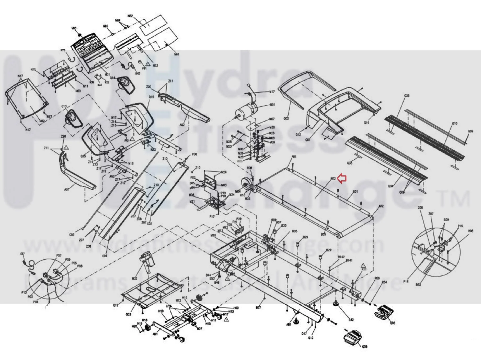 Horizon Fitness PST Pro - TM197 Treadmill OEM Walking Running Belt Treadbelt 049246-B - Image 3