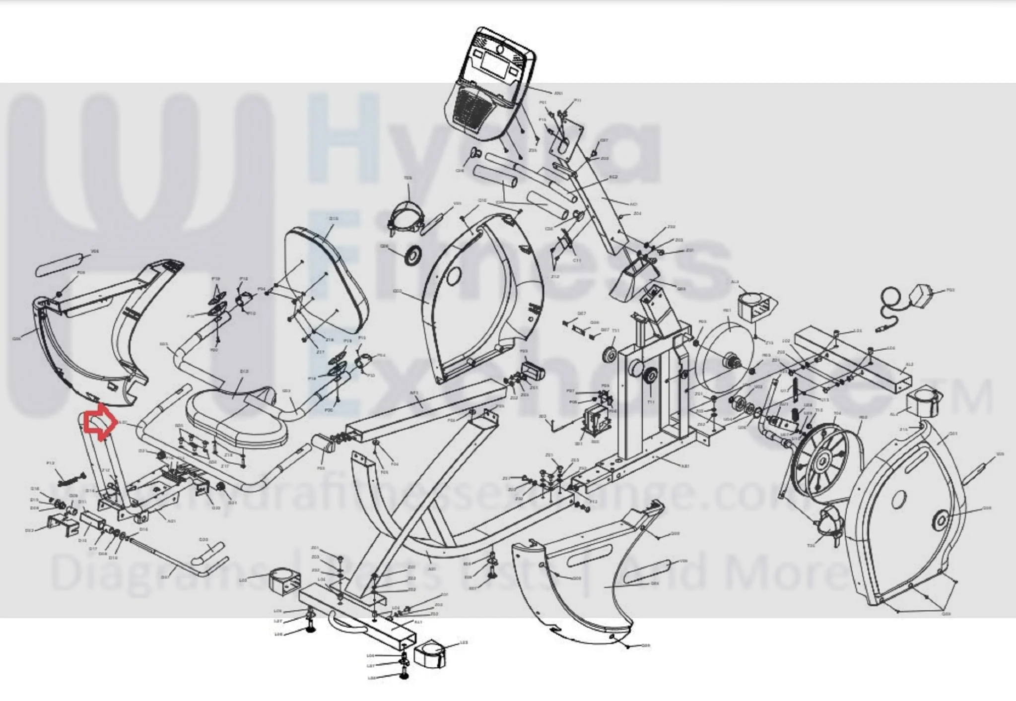Horizon Fitness R3 - RB201 RC40 - RB122C Stationary Bike Handlebar Set 083795 - Image 2