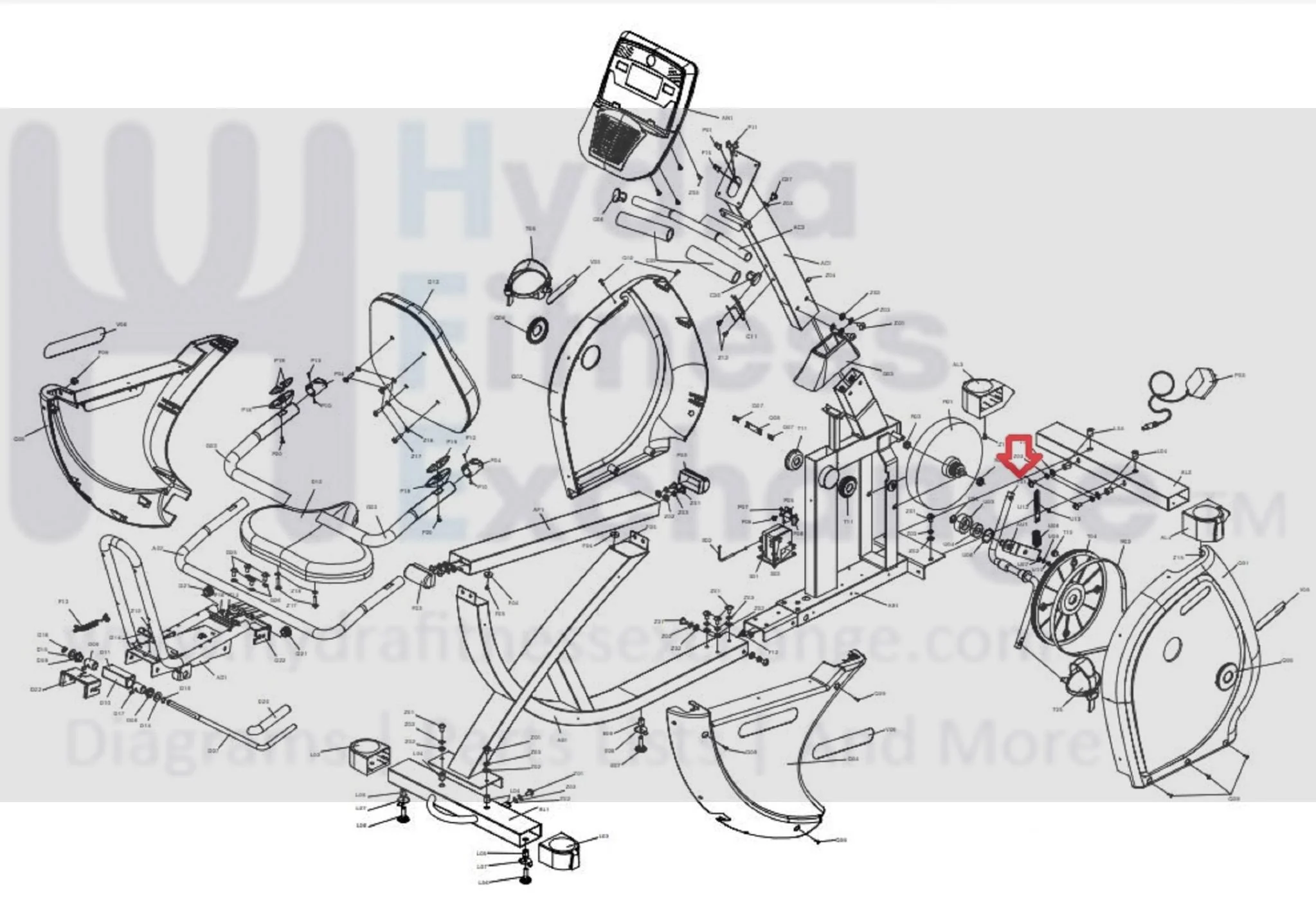 Horizon Fitness R3 RC30 RC40 B600 Stationary Bike Crank Arm Assembly 082338 - Image 2